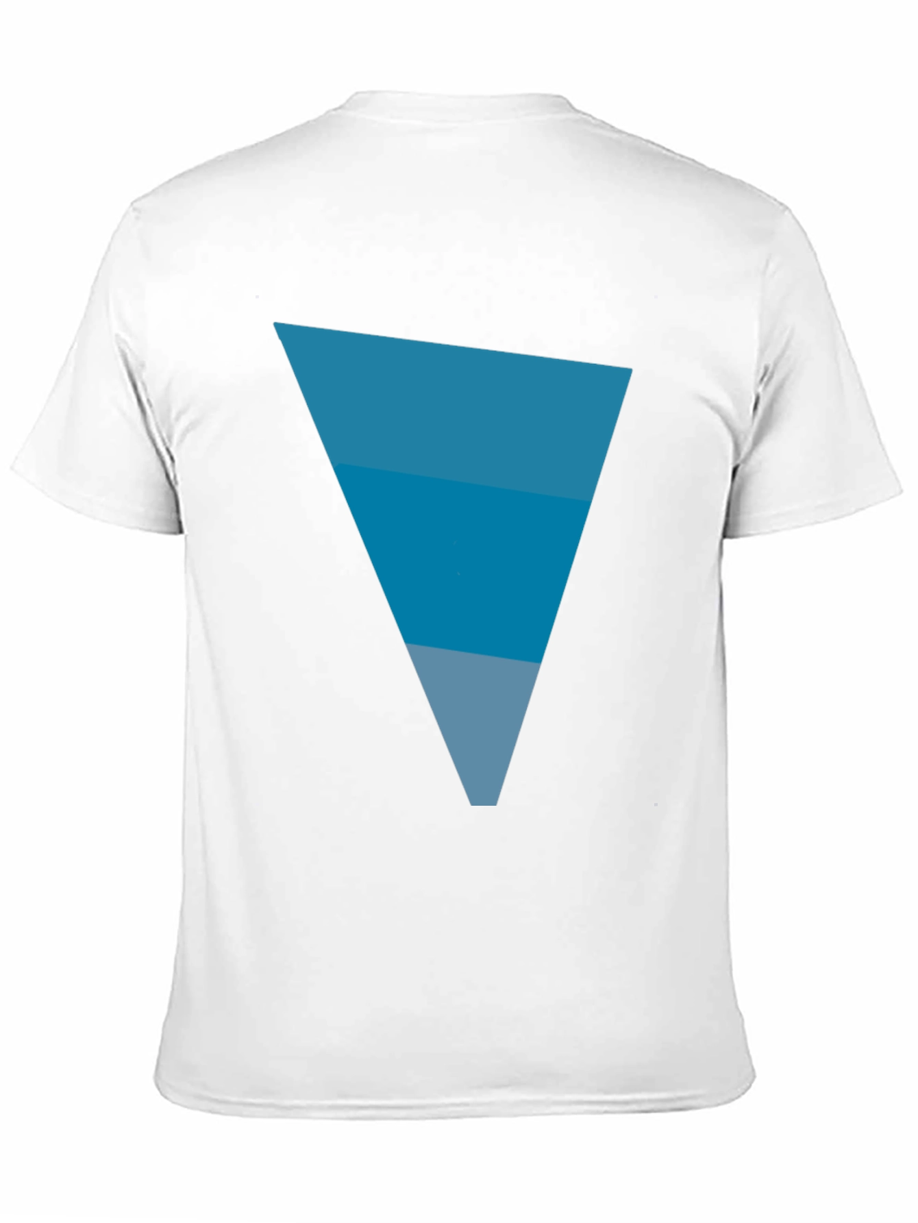 Mens Black Tee with Blue Triangle Graphic