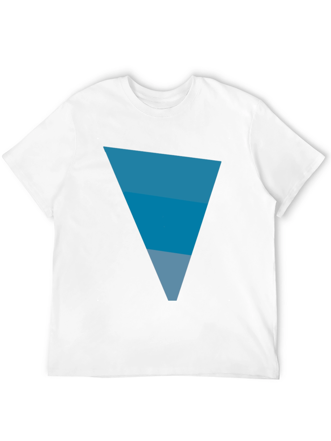 Mens Black Tee with Blue Triangle Graphic