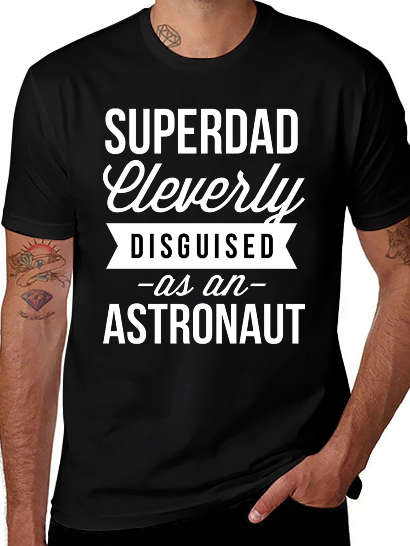 Superdad Astronaut Graphic Tee - Fathers Day Gift