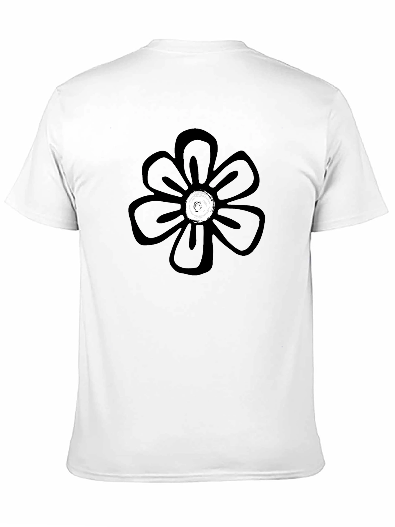 Black Floral Graphic Tee - Mens Casual Shirt