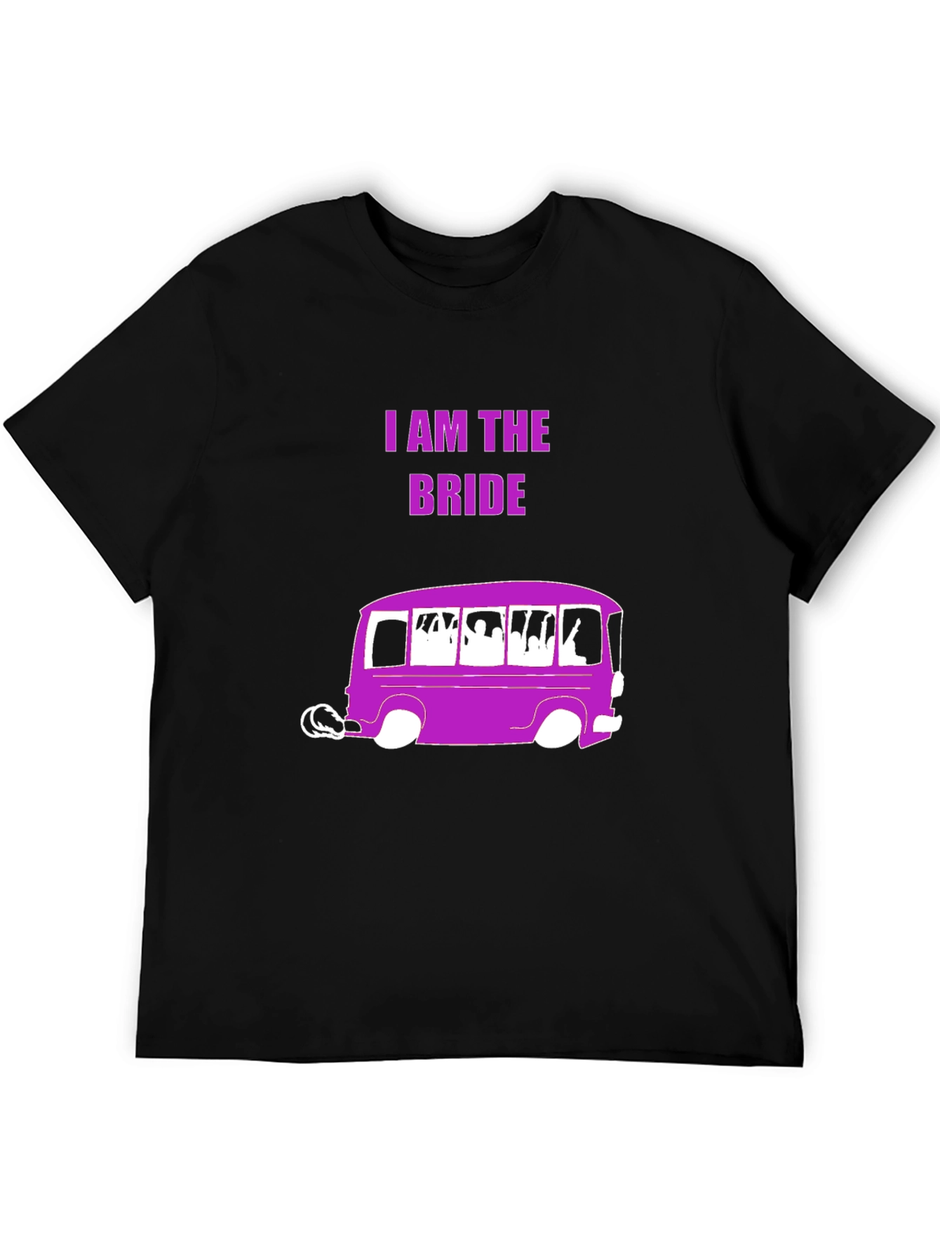 I am the Bride T-Shirt: Purple Party Bus Design