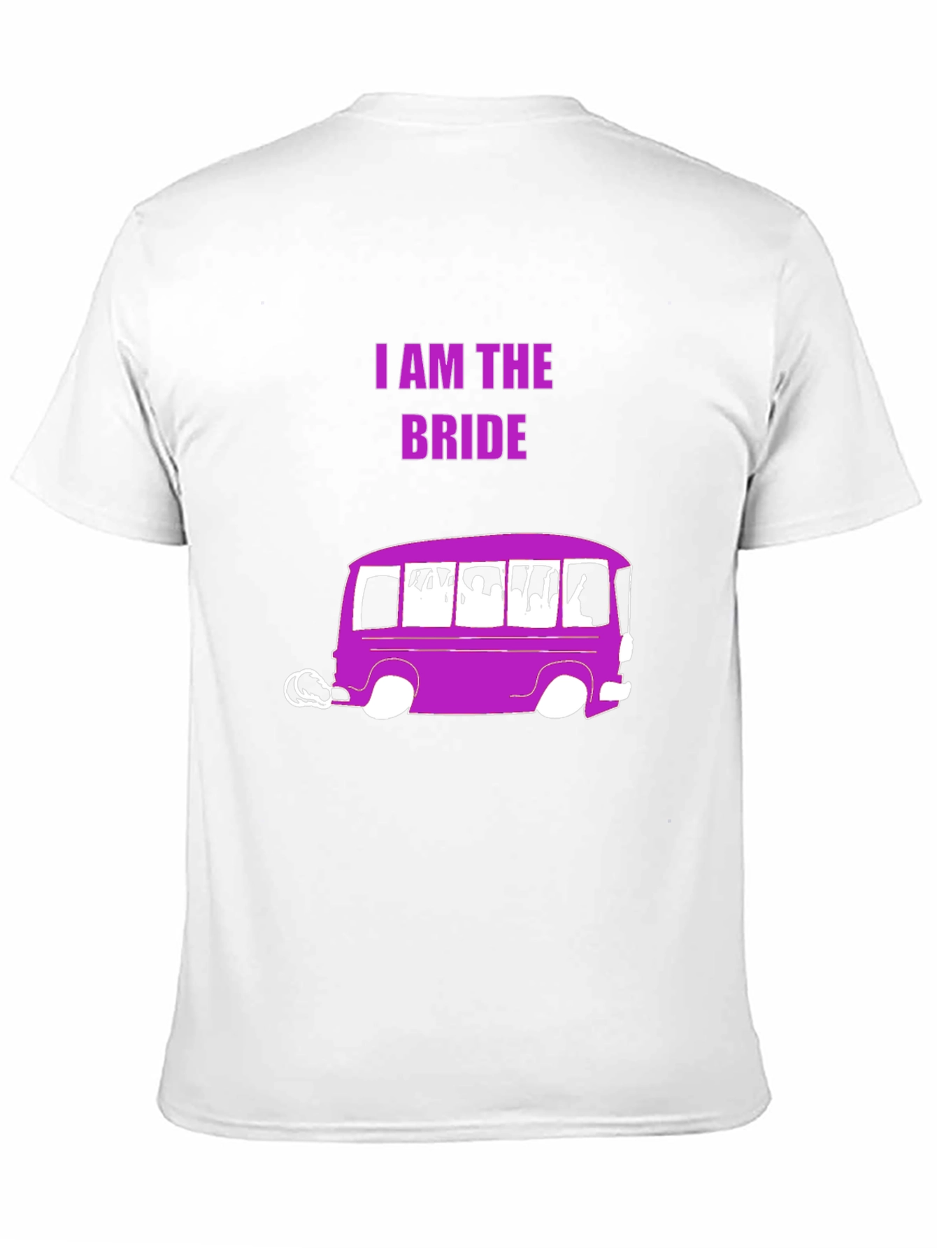 I am the Bride T-Shirt: Purple Party Bus Design