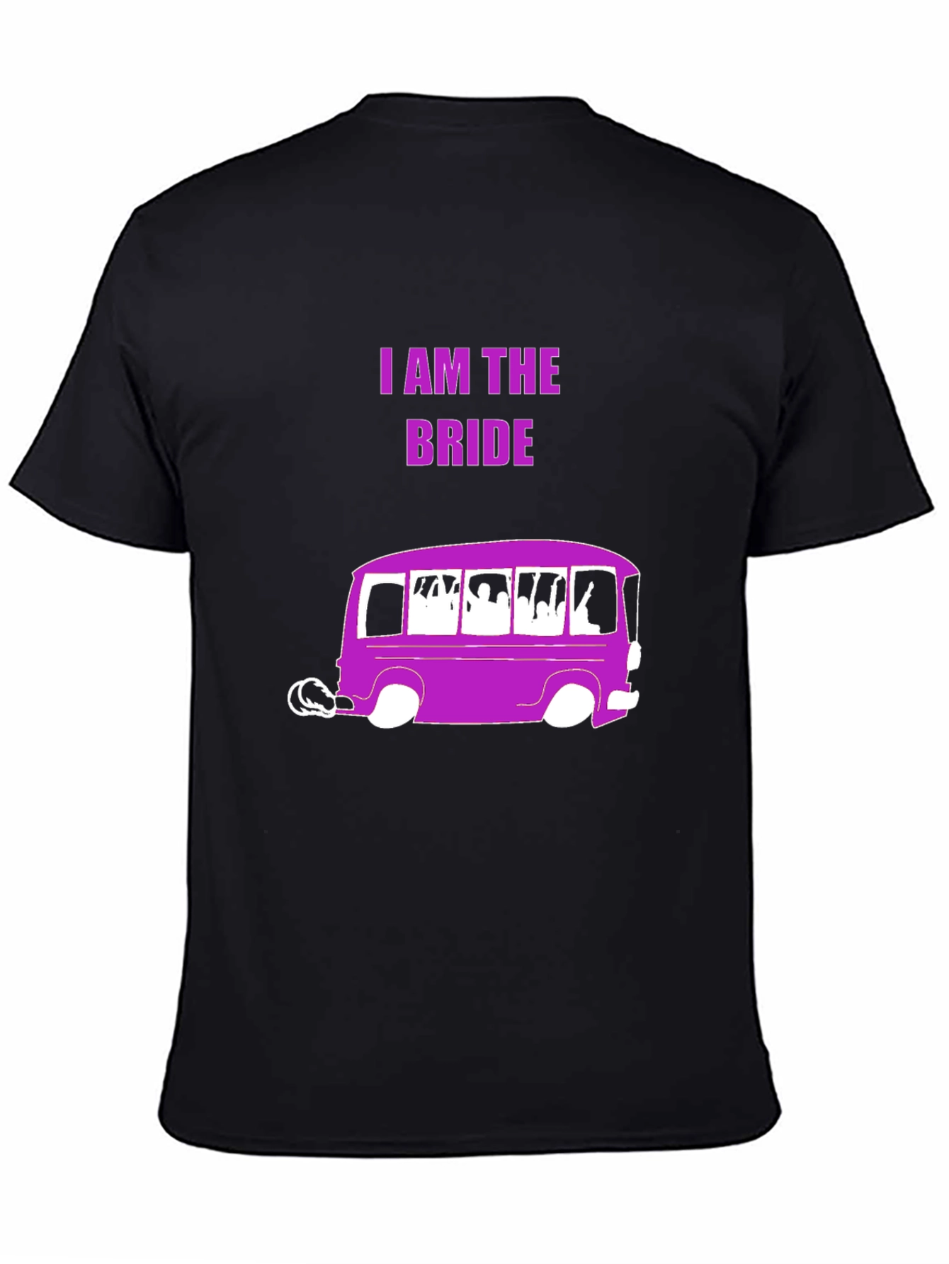 I am the Bride T-Shirt: Purple Party Bus Design