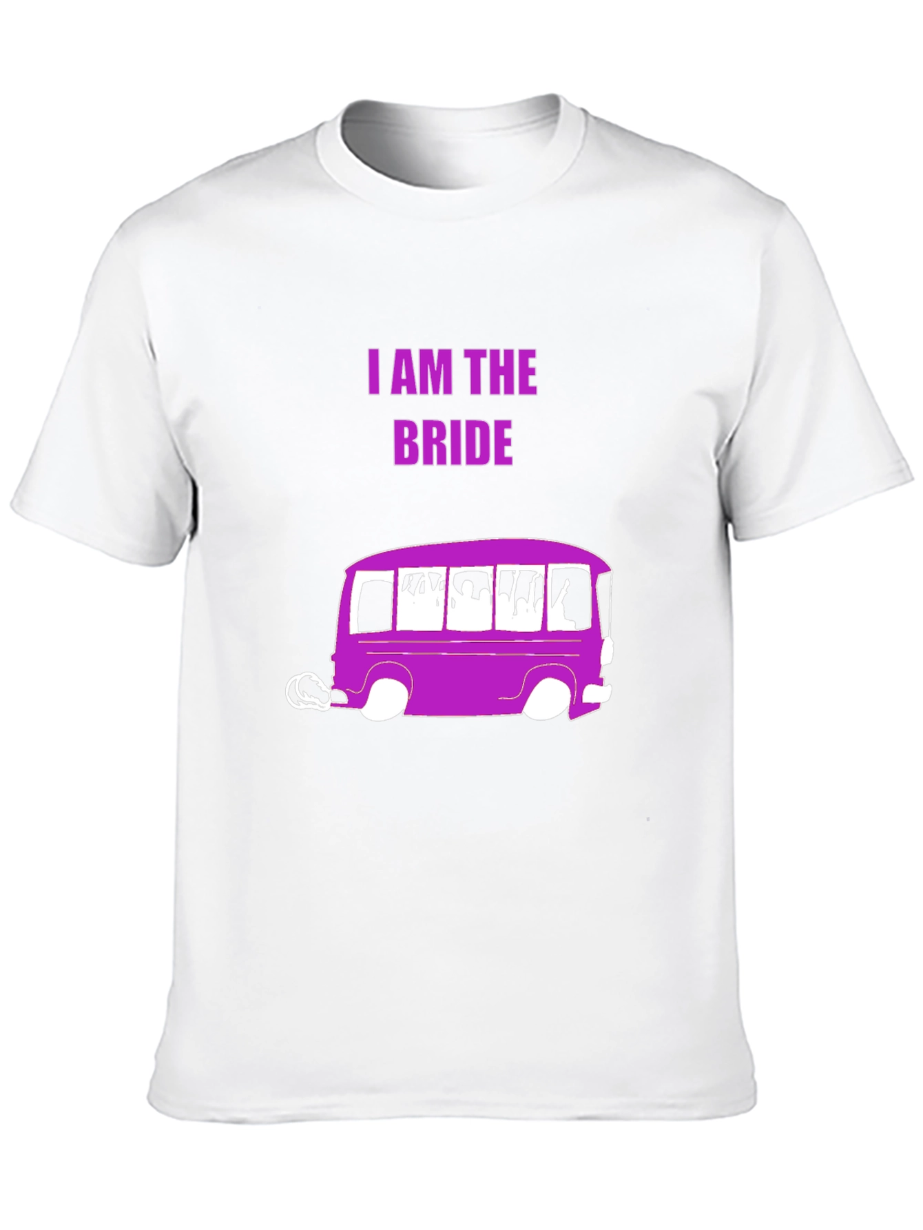 I am the Bride T-Shirt: Purple Party Bus Design