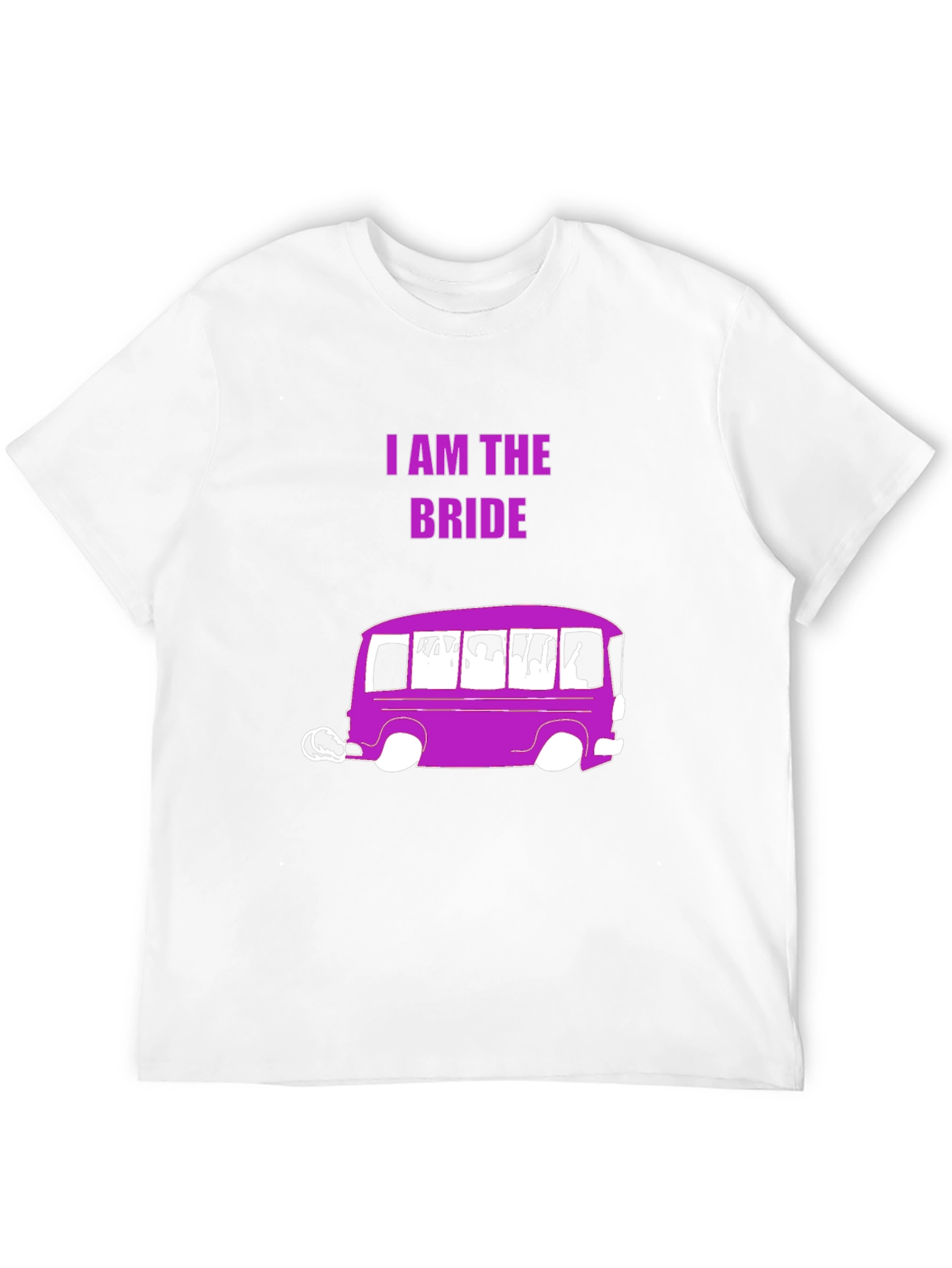 I am the Bride T-Shirt: Purple Party Bus Design