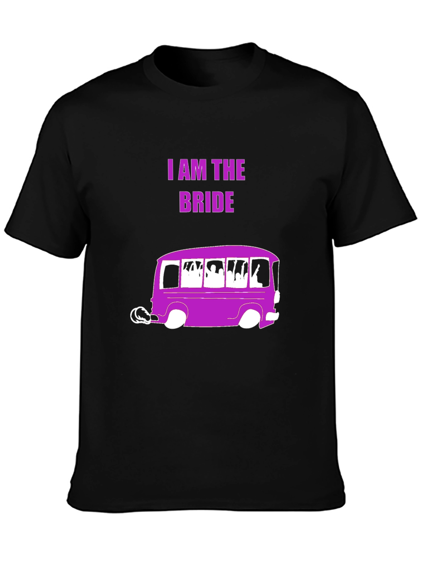 I am the Bride T-Shirt: Purple Party Bus Design
