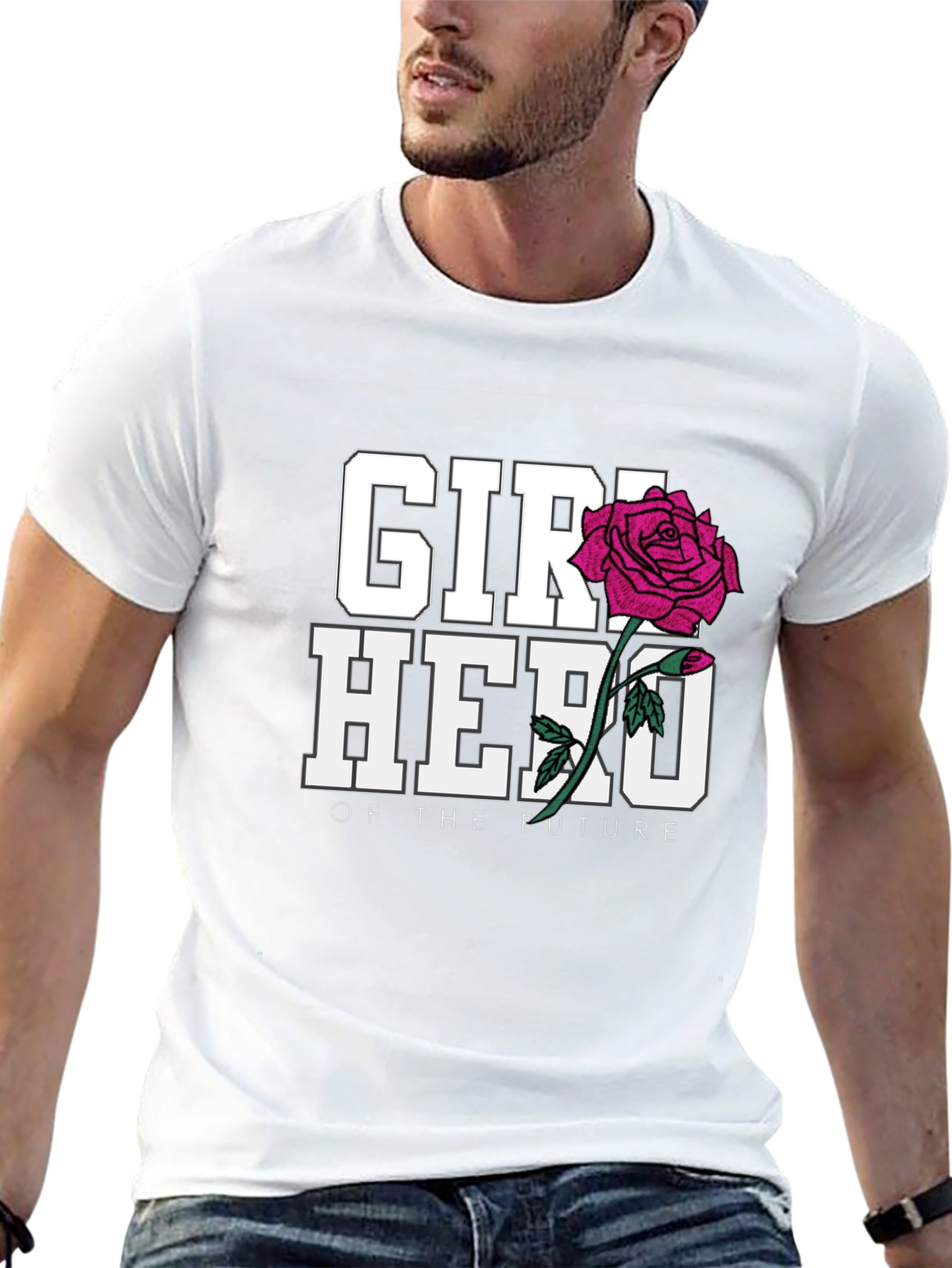 Girl Hero of the Future Black Graphic T-Shirt