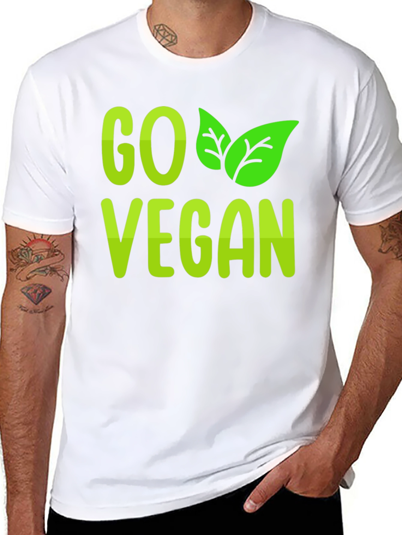 Go Vegan T-Shirt - Stylish Vegan Statement Tee