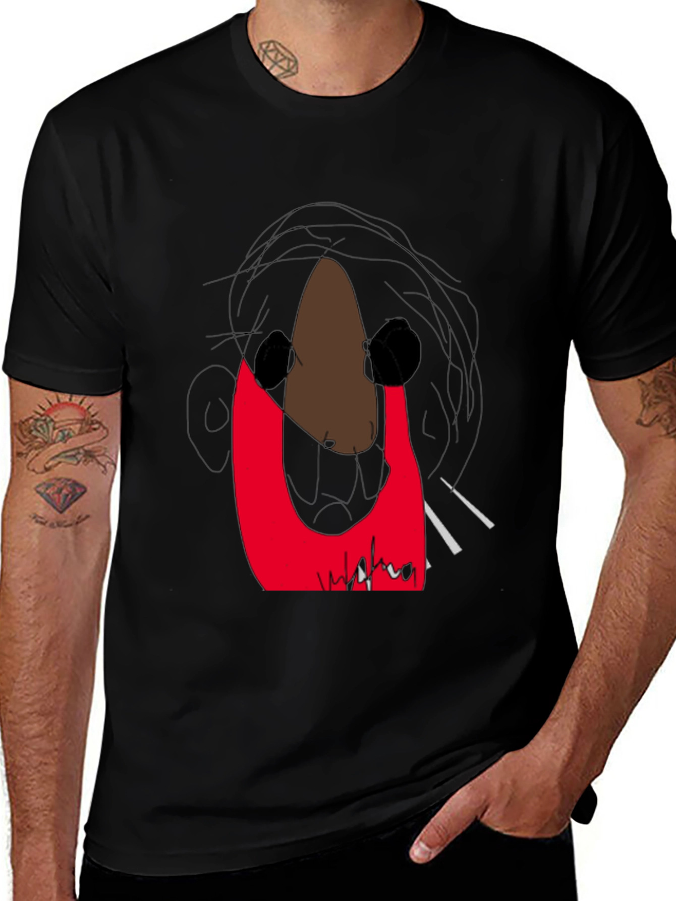 Abstract Graphic Print T-Shirt - Modern Art Tee