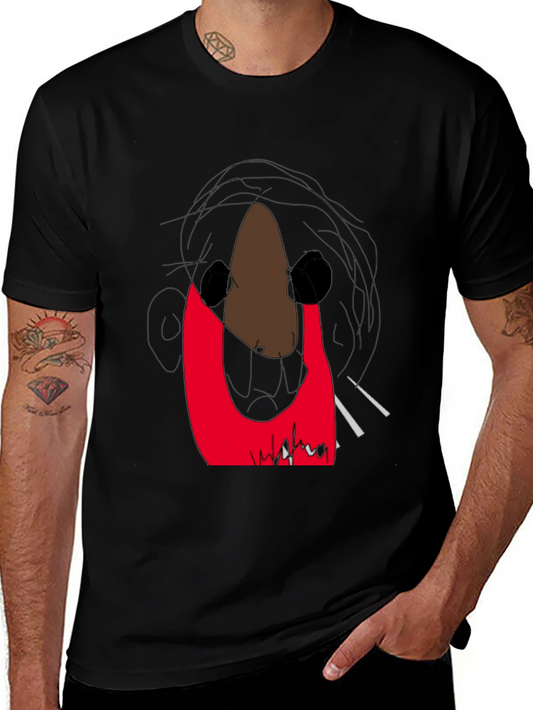 Abstract Graphic Print T-Shirt - Modern Art Tee