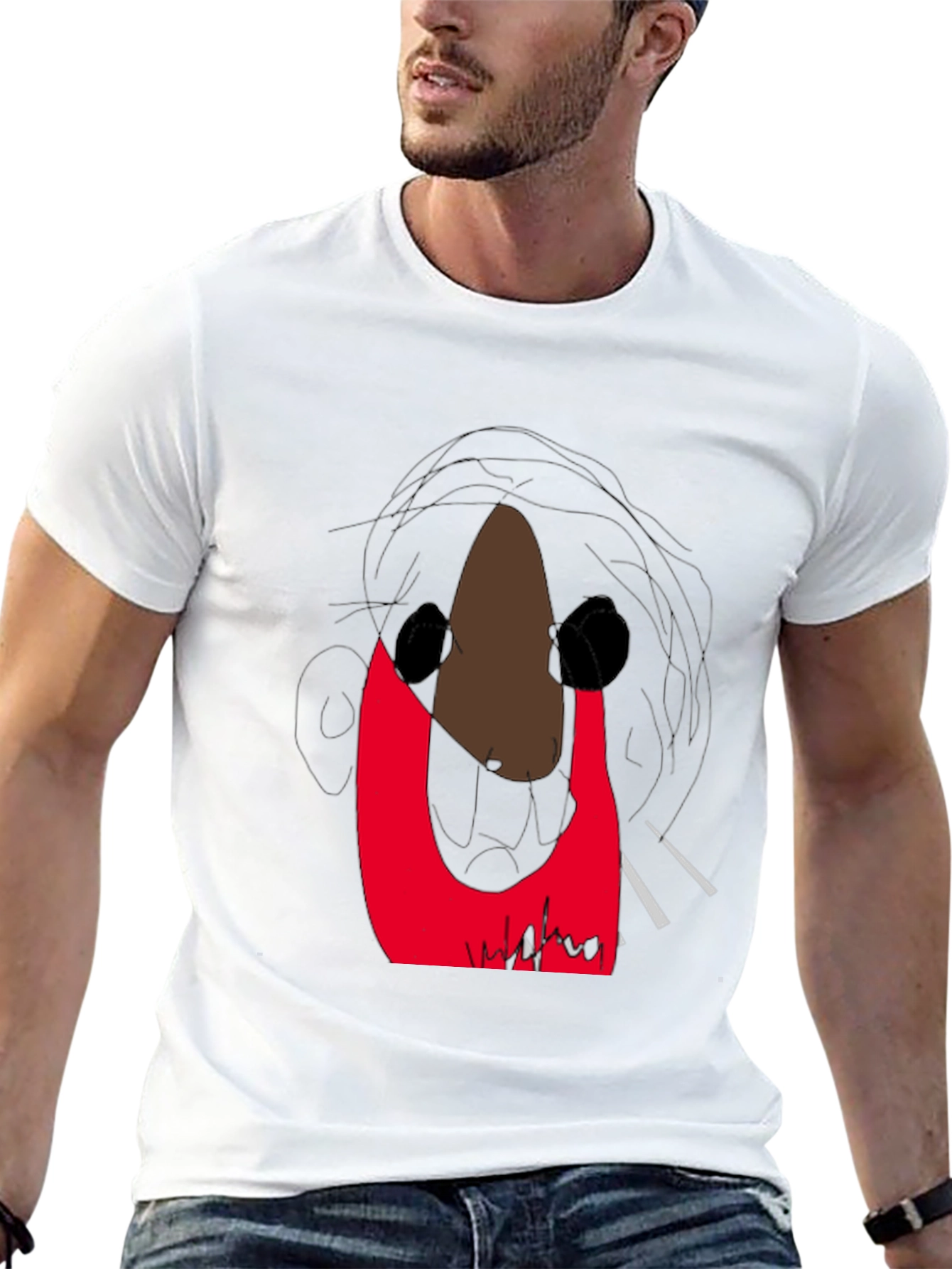 Abstract Graphic Print T-Shirt - Modern Art Tee