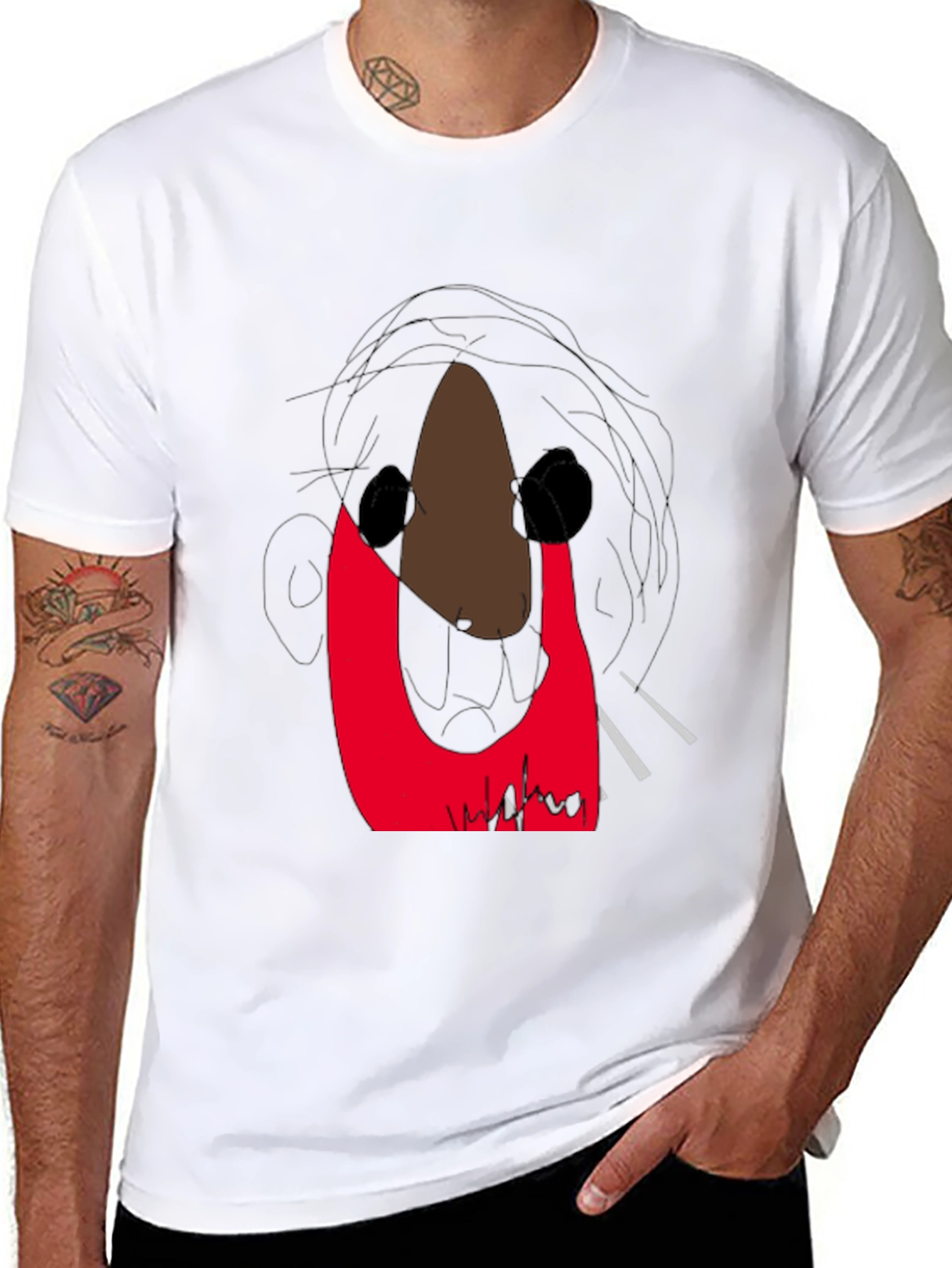 Abstract Graphic Print T-Shirt - Modern Art Tee