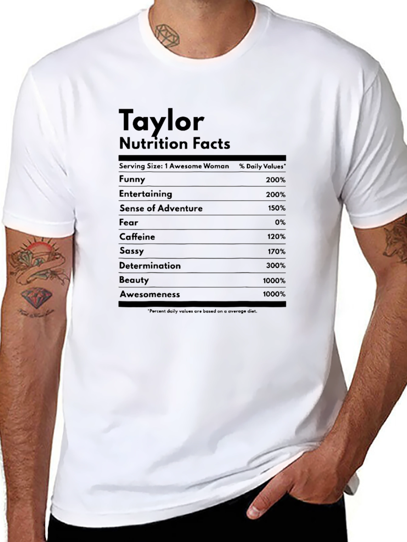 Taylor Nutrition Facts Graphic T-Shirt