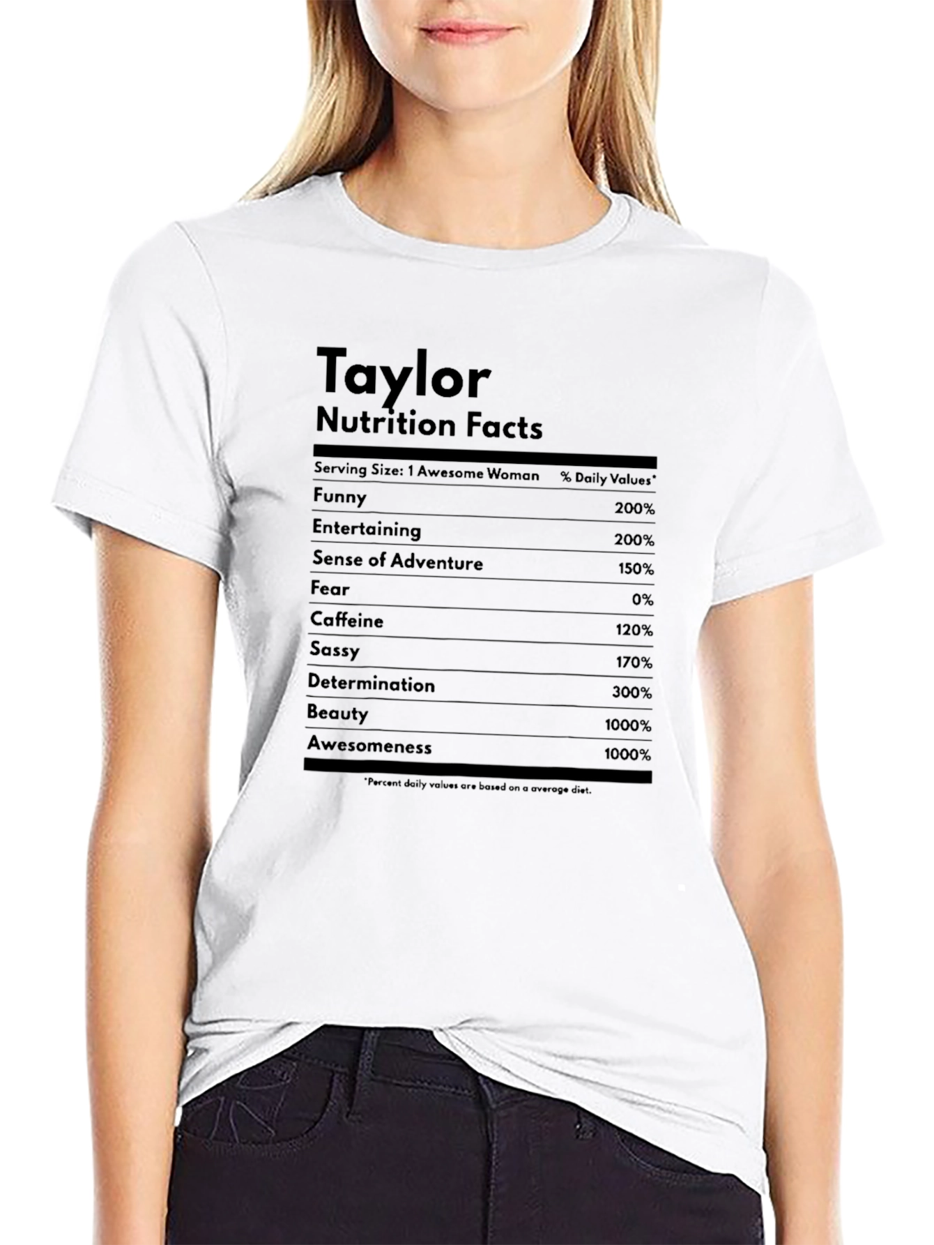 Taylor Nutrition Facts Graphic T-Shirt