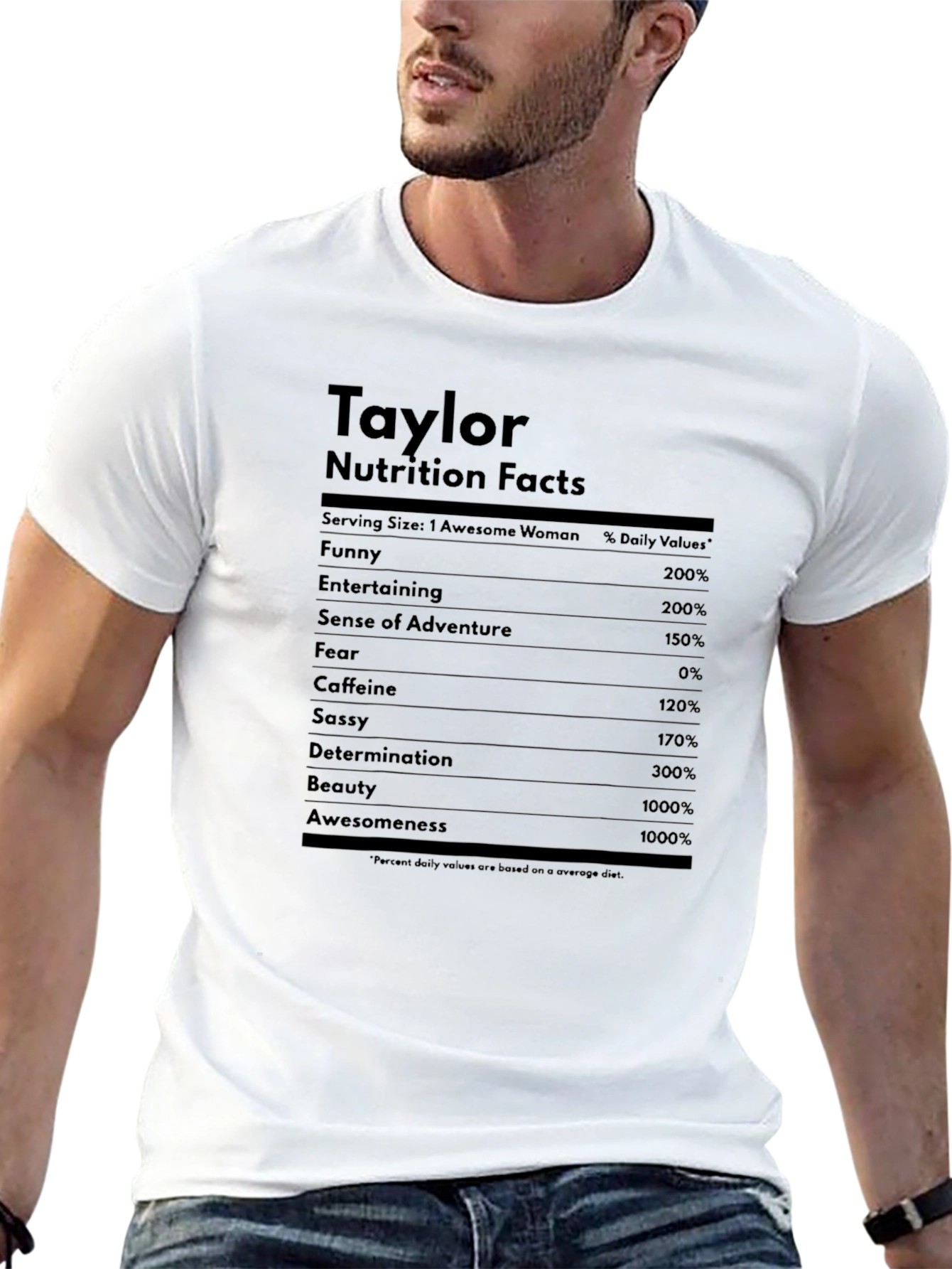 Taylor Nutrition Facts Graphic T-Shirt