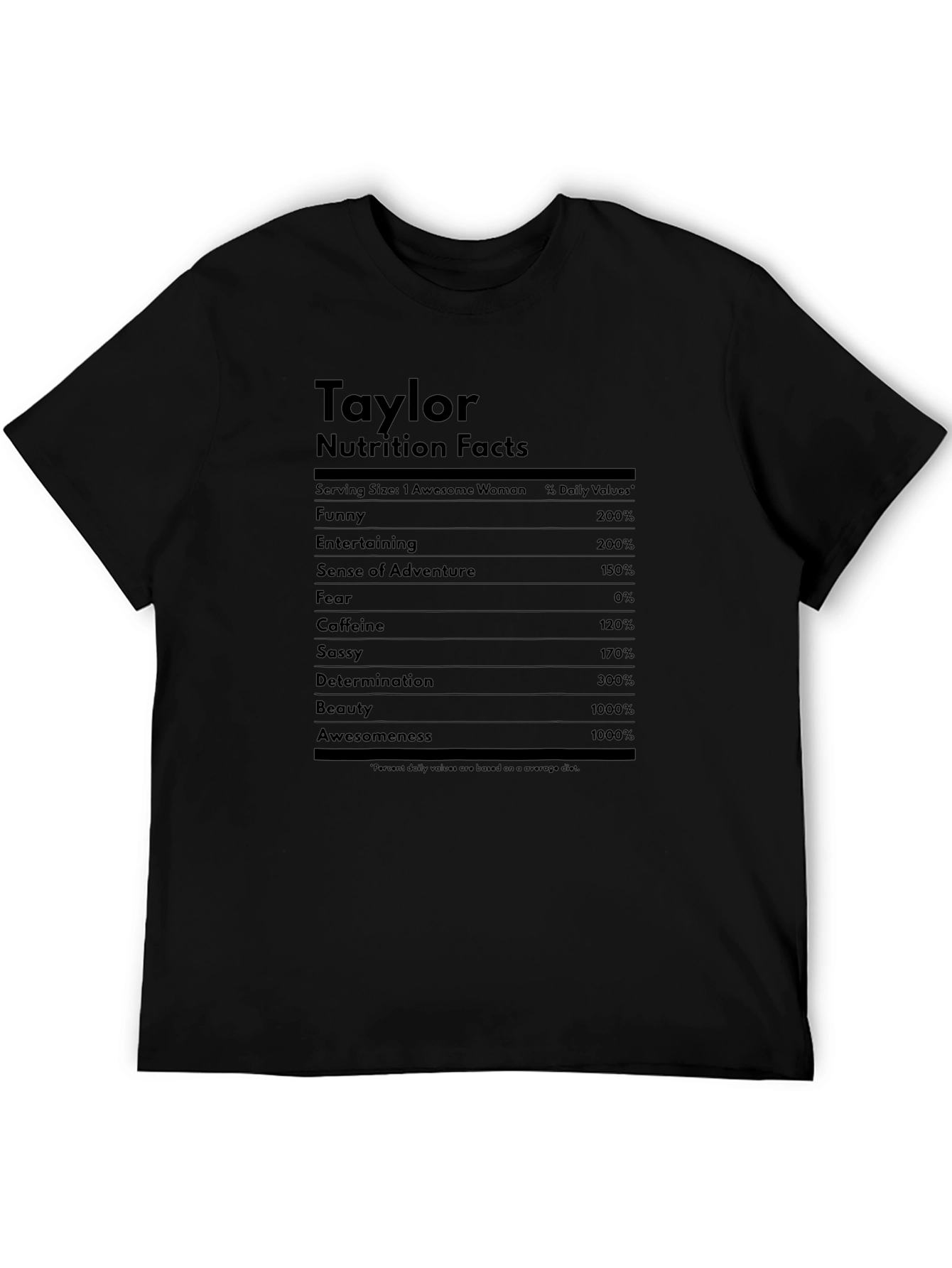 Taylor Nutrition Facts Graphic T-Shirt