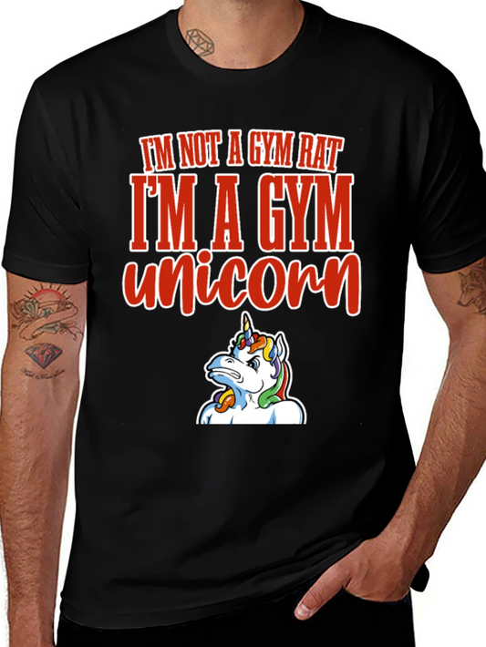 Gym Unicorn Graphic Tee - Funny Workout Shirt
