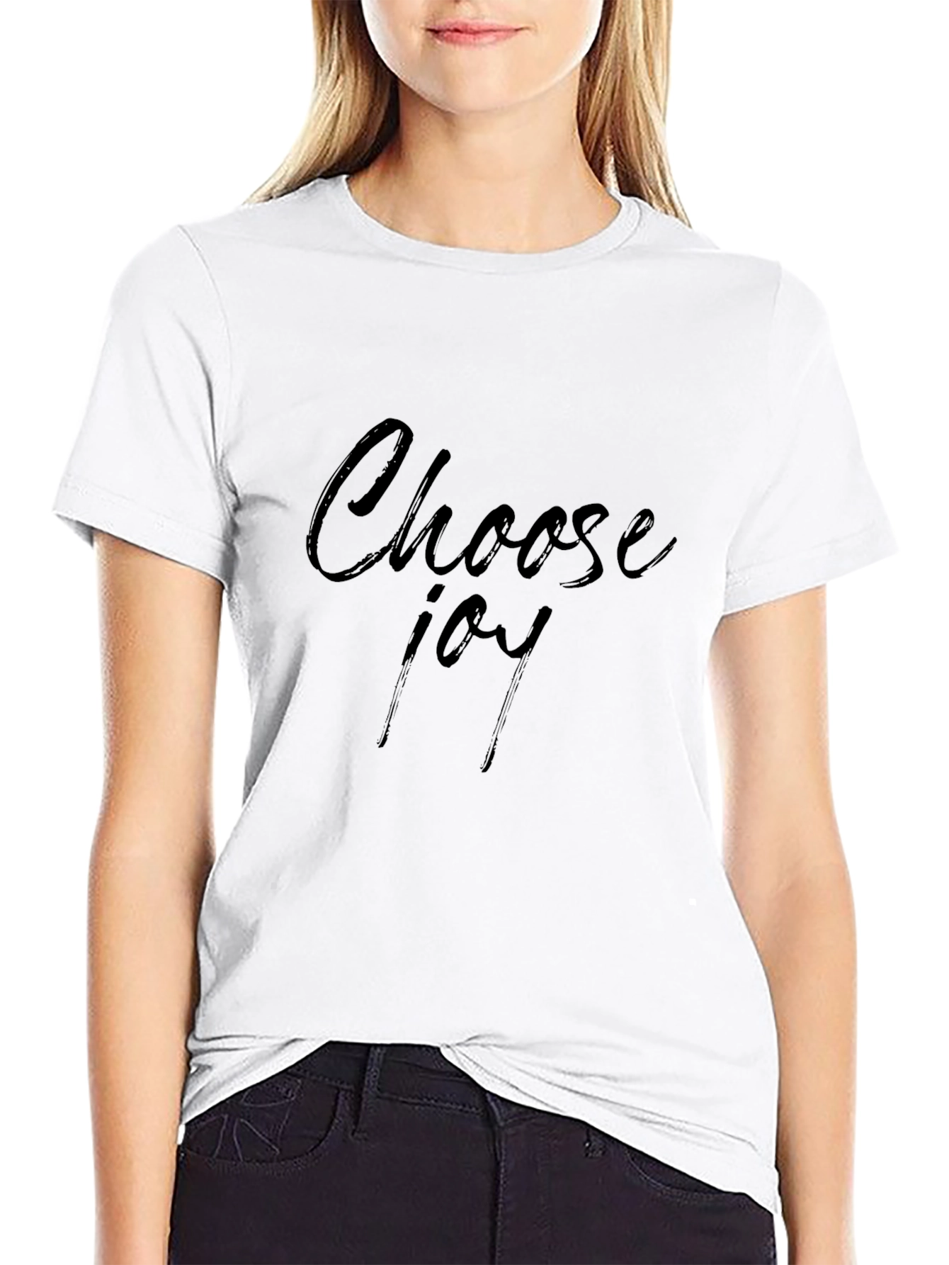 Choose Joy Graphic Tee - Black Casual Shirt