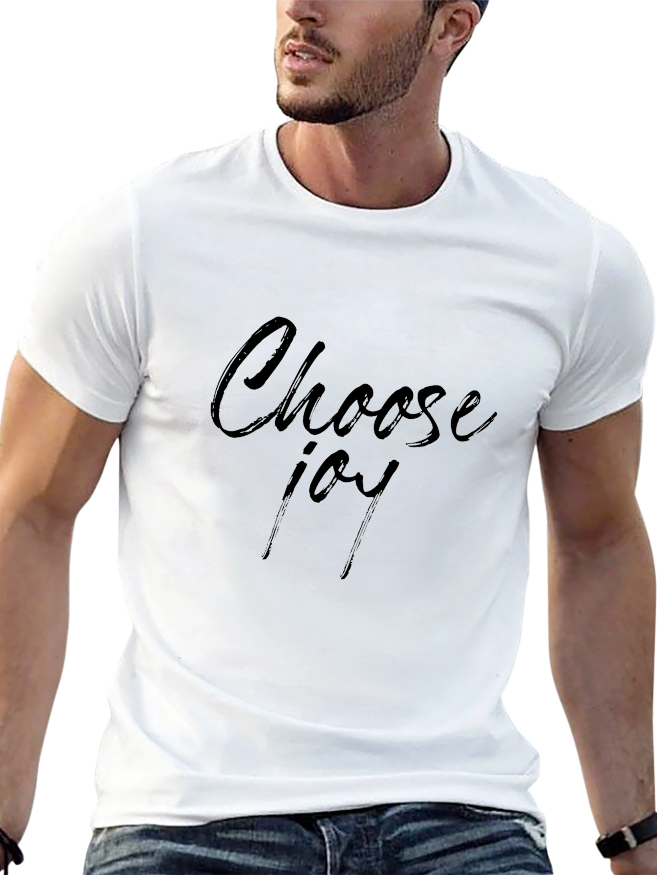 Choose Joy Graphic Tee - Black Casual Shirt