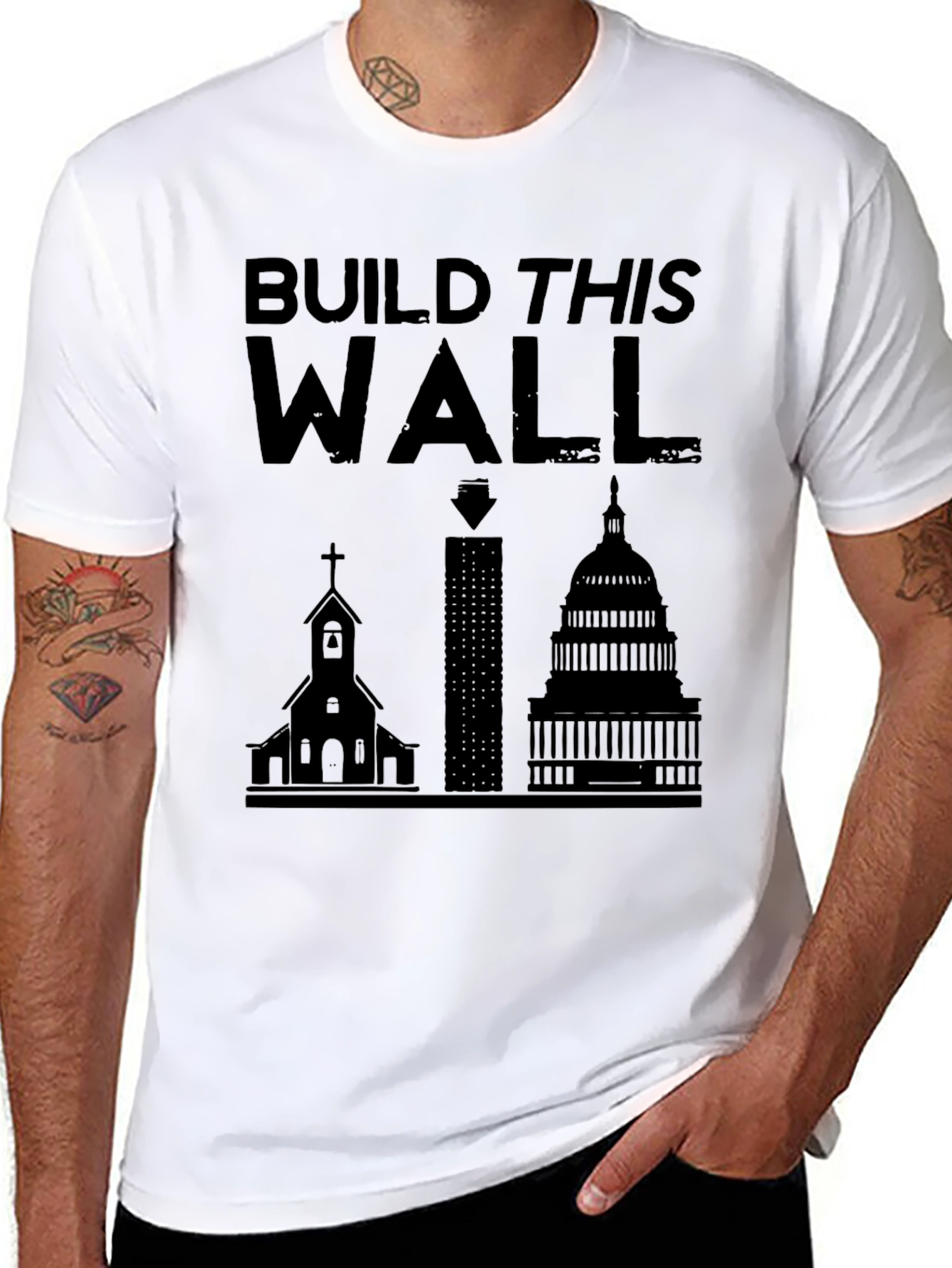 Build This Wall Graphic Tee
