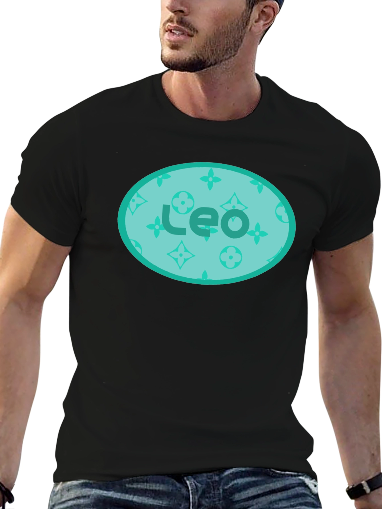 Leo Graphic Tee - Black Stylish Crew Neck T-Shirt