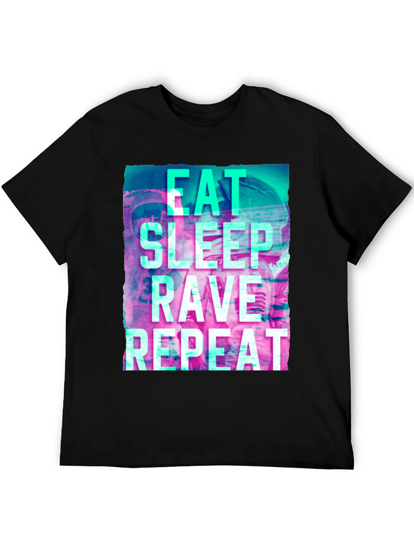 Eat Sleep Rave Repeat Graphic T-Shirt