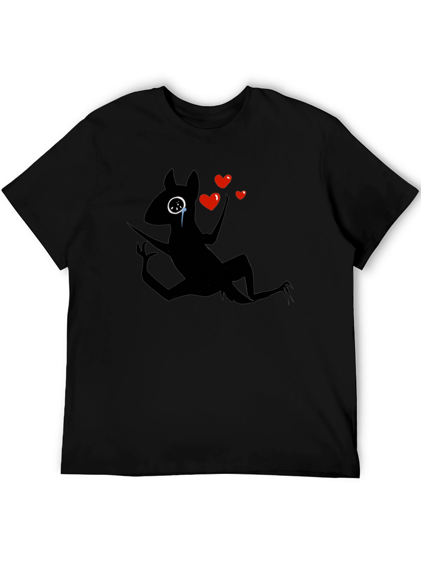 Heartbroken Creature Graphic Black T-Shirt