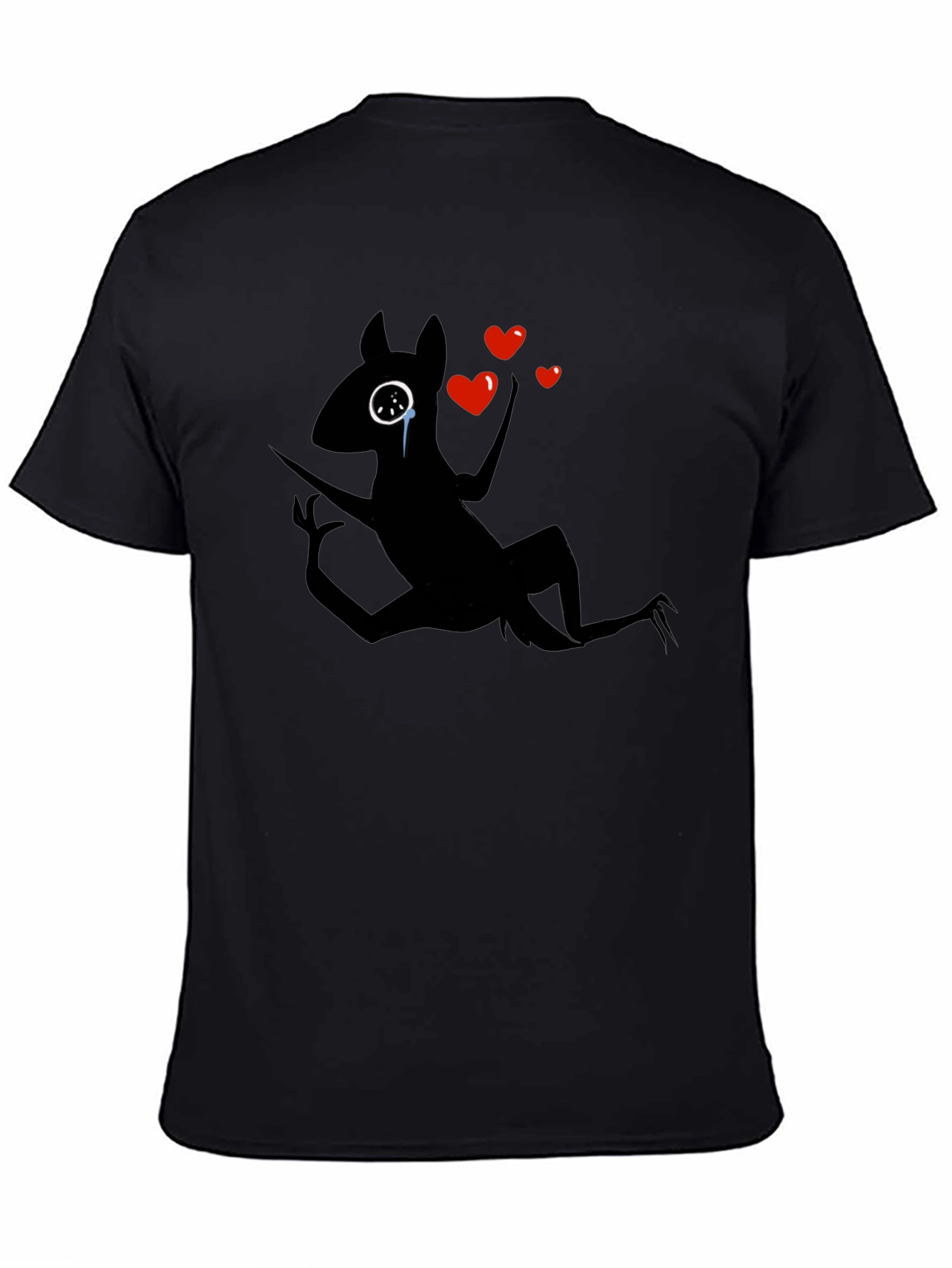 Heartbroken Creature Graphic Black T-Shirt