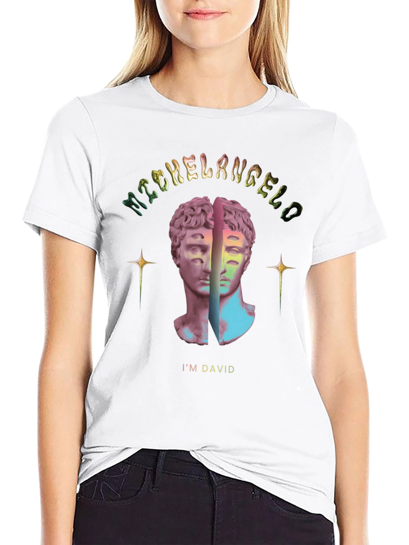 Michelangelos David Graphic Tee - Artistic Unisex T-Shirt