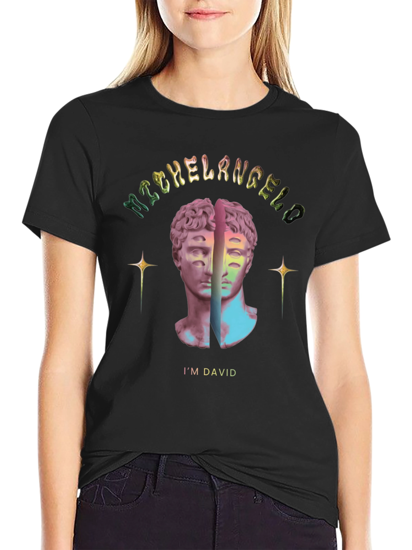 Michelangelos David Graphic Tee - Artistic Unisex T-Shirt