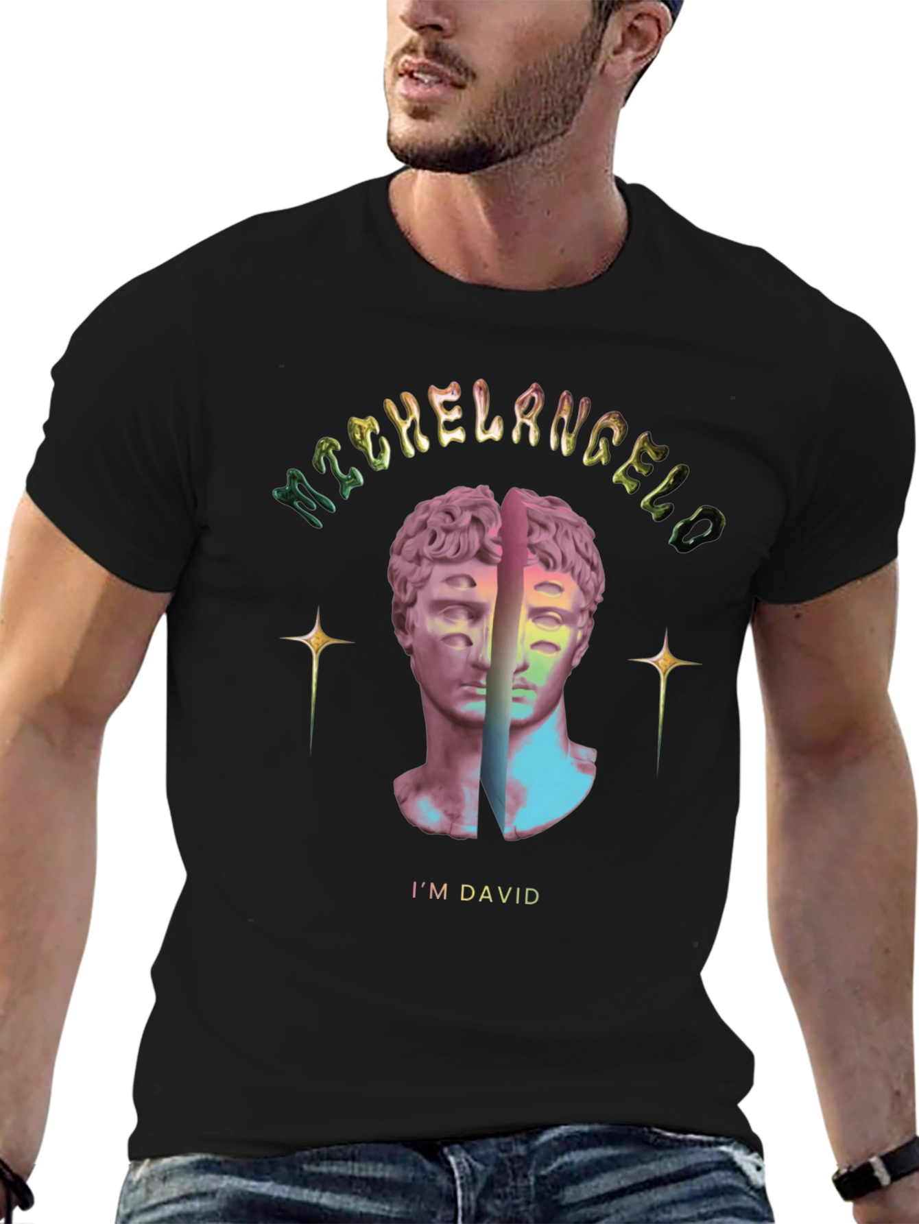 Michelangelos David Graphic Tee - Artistic Unisex T-Shirt
