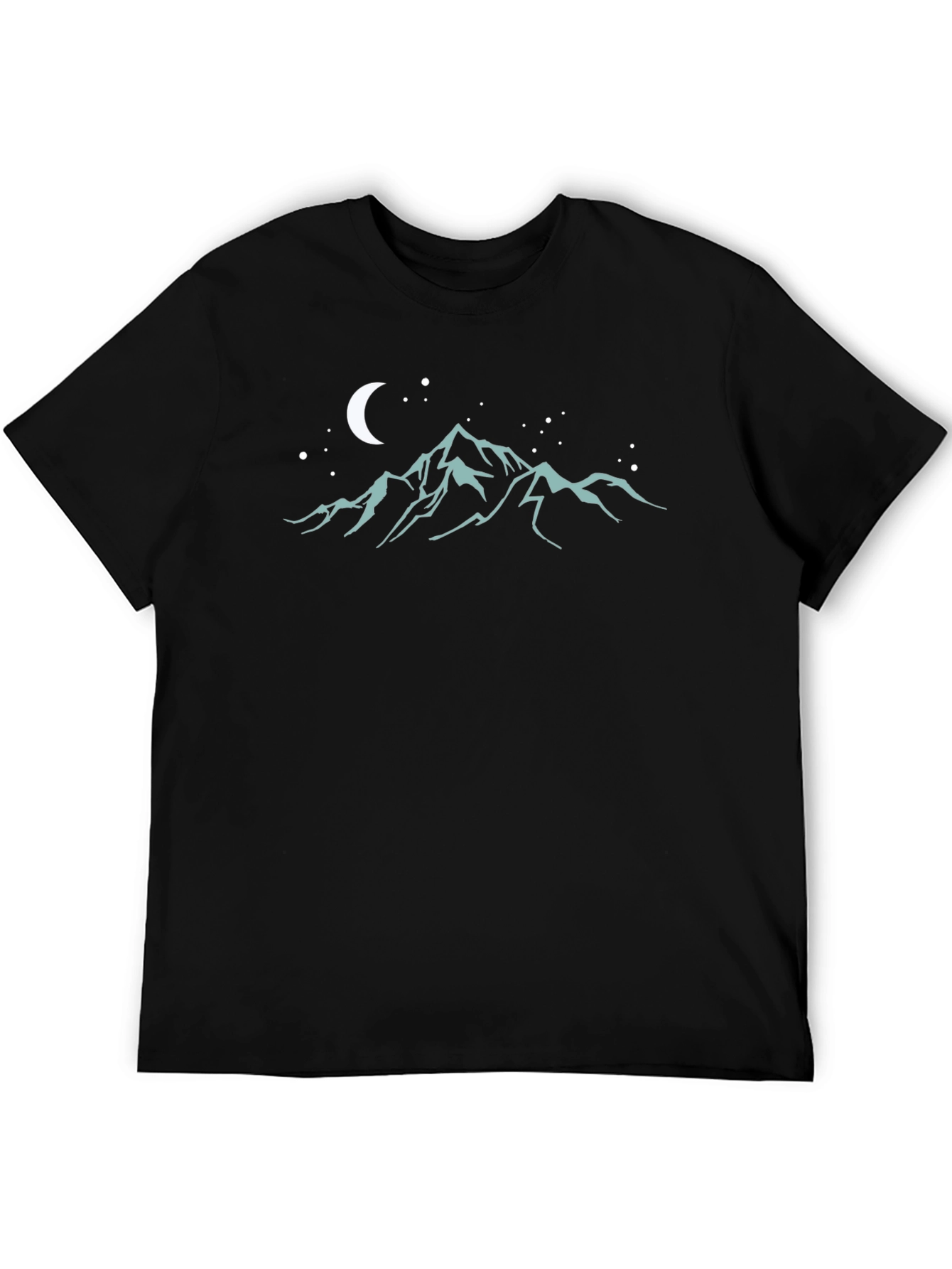 Mountain Scene Graphic T-Shirt - Mens Black Tee