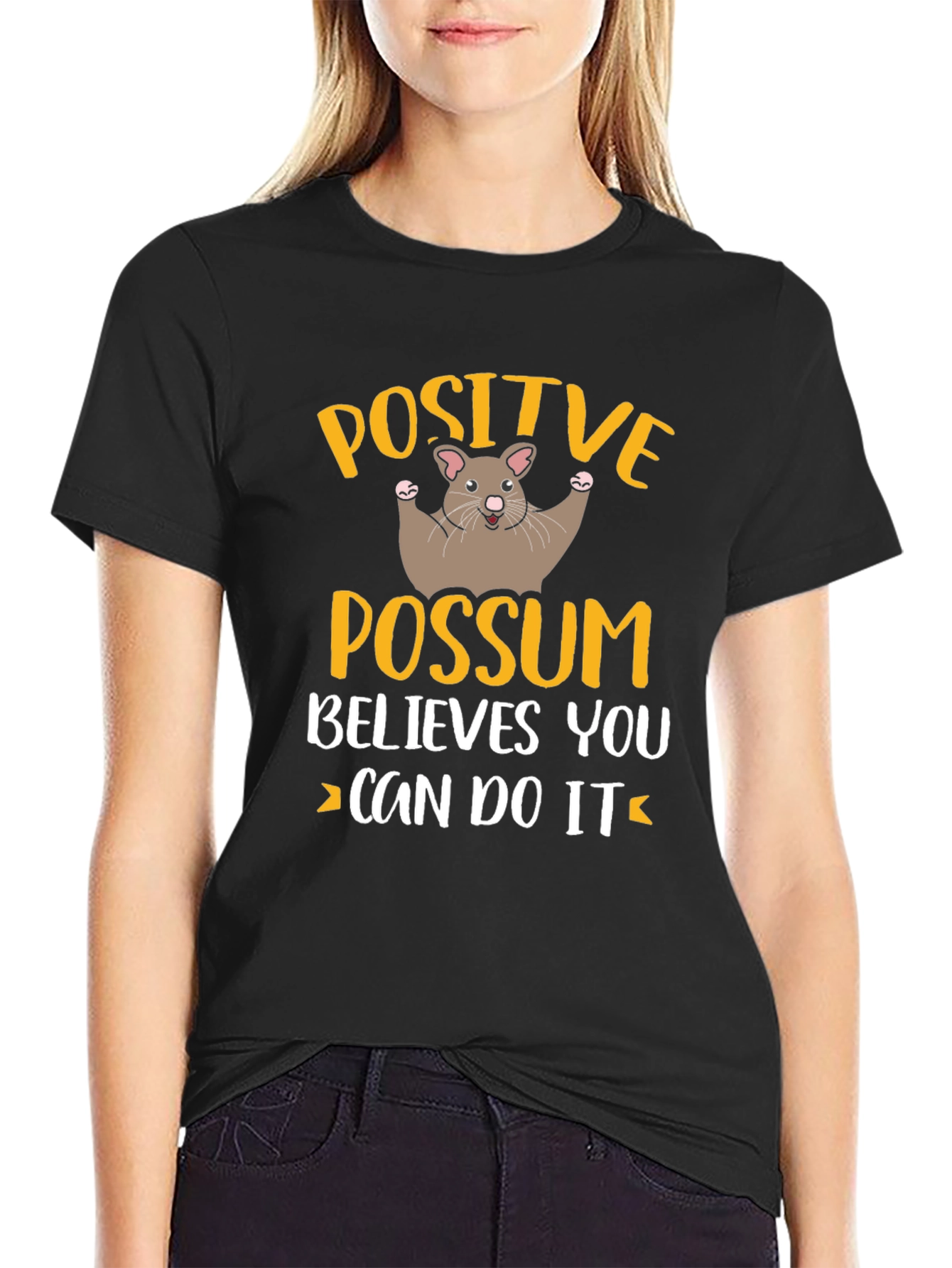 Positive Possum Believes in You Graphic Tee