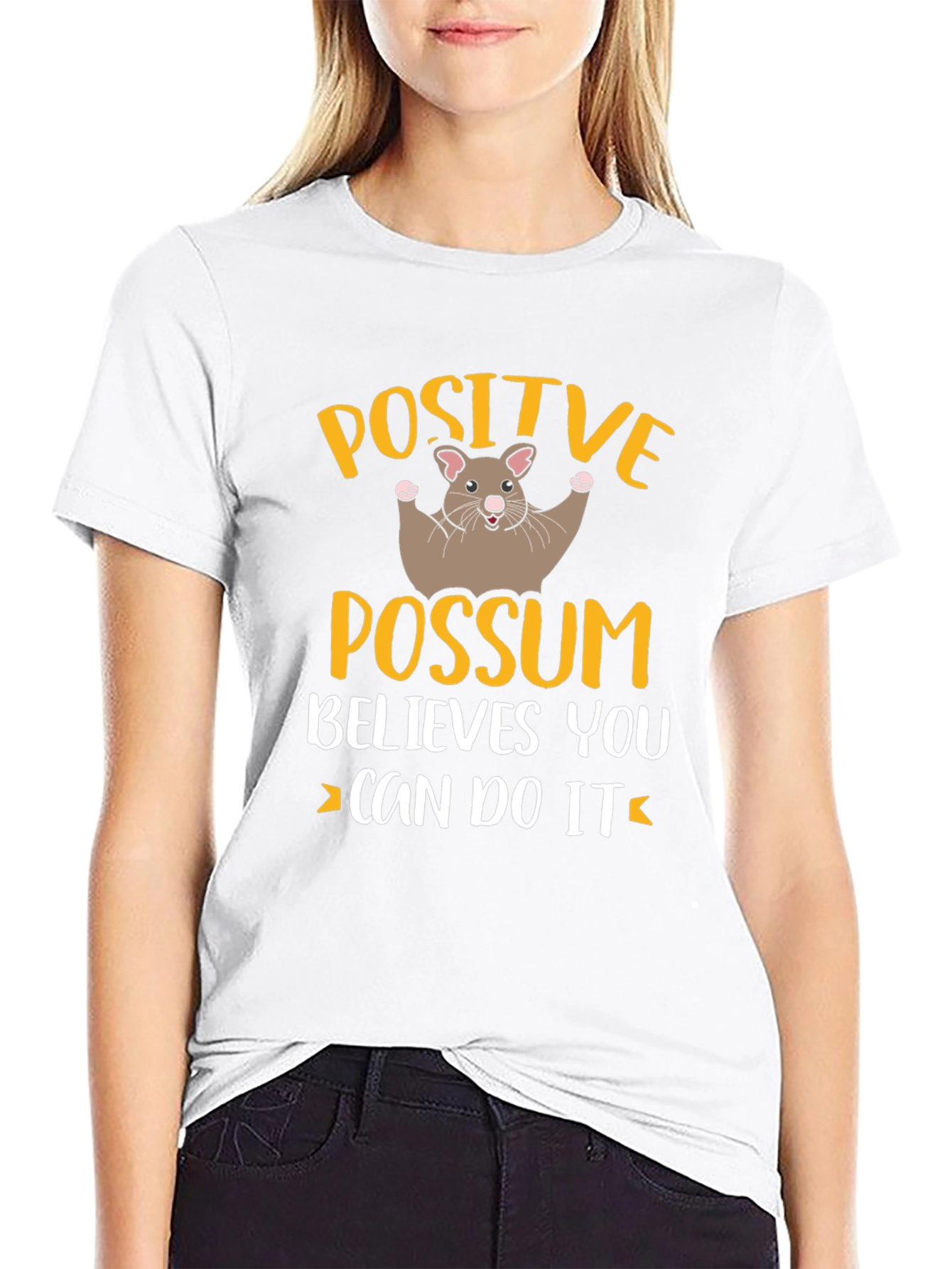 Positive Possum Believes in You Graphic Tee