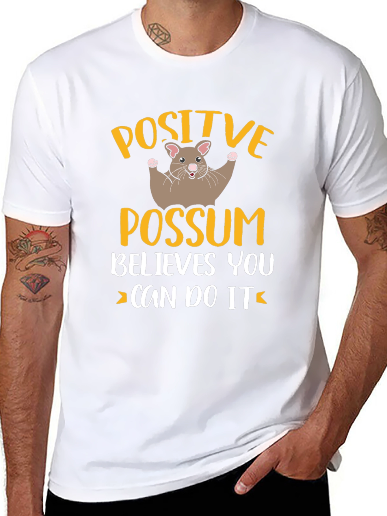 Positive Possum Believes in You Graphic Tee