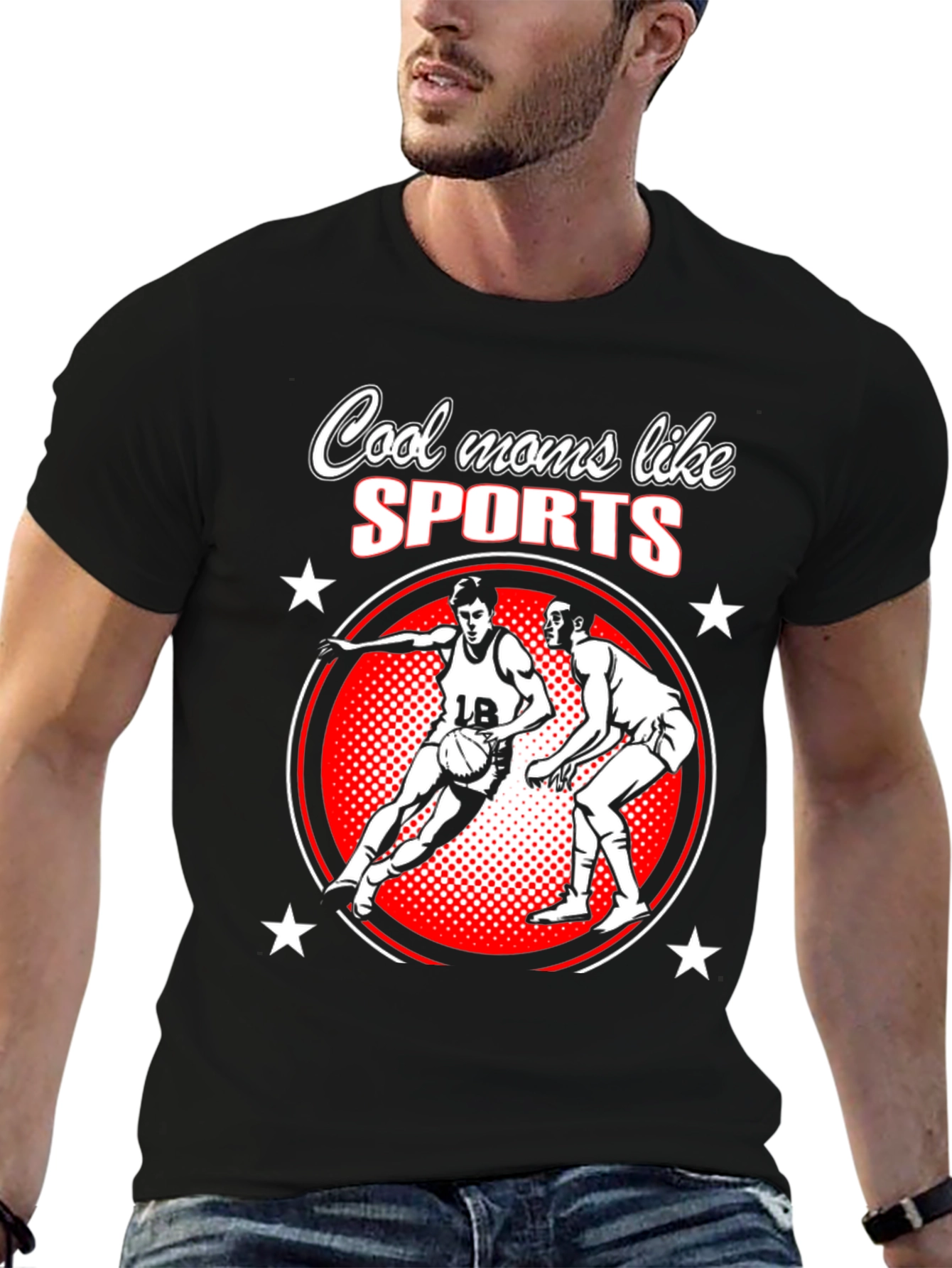 Cool Moms Like Sports Basketball T-Shirt