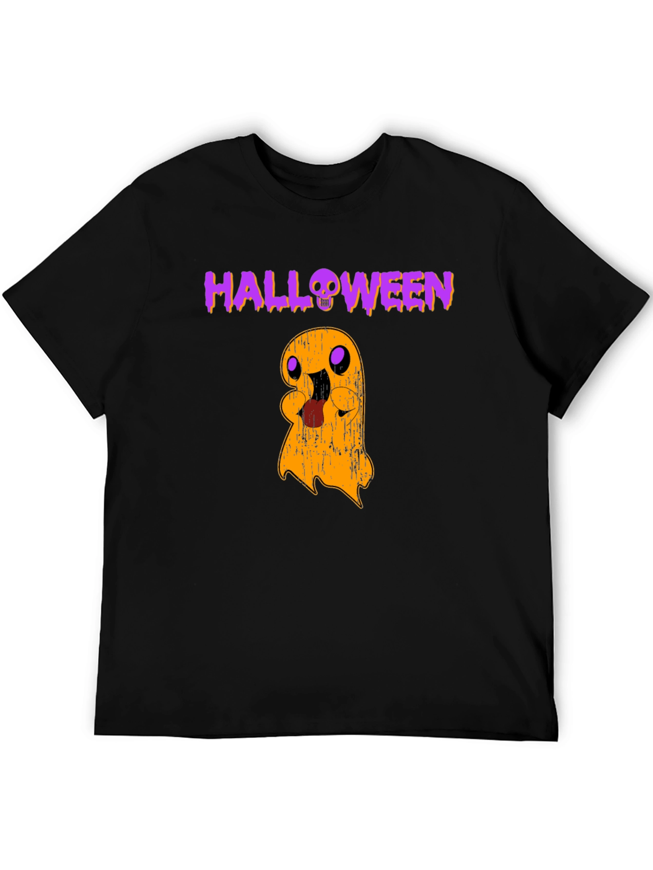 Halloween Ghost Graphic Tee - Spooky Season Shirt