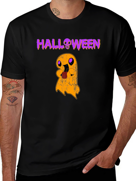 Halloween Ghost Graphic Tee - Spooky Season Shirt