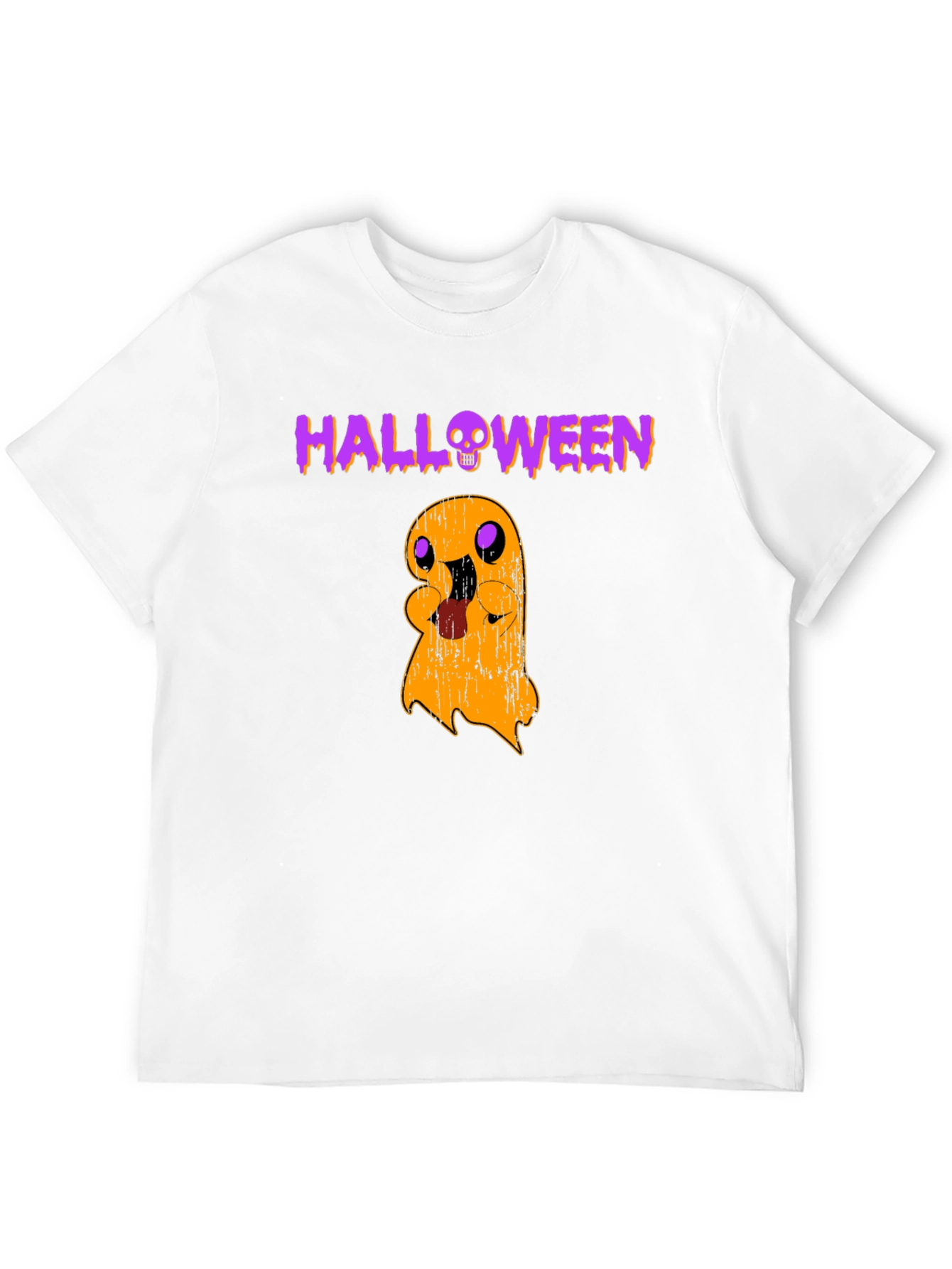 Halloween Ghost Graphic Tee - Spooky Season Shirt