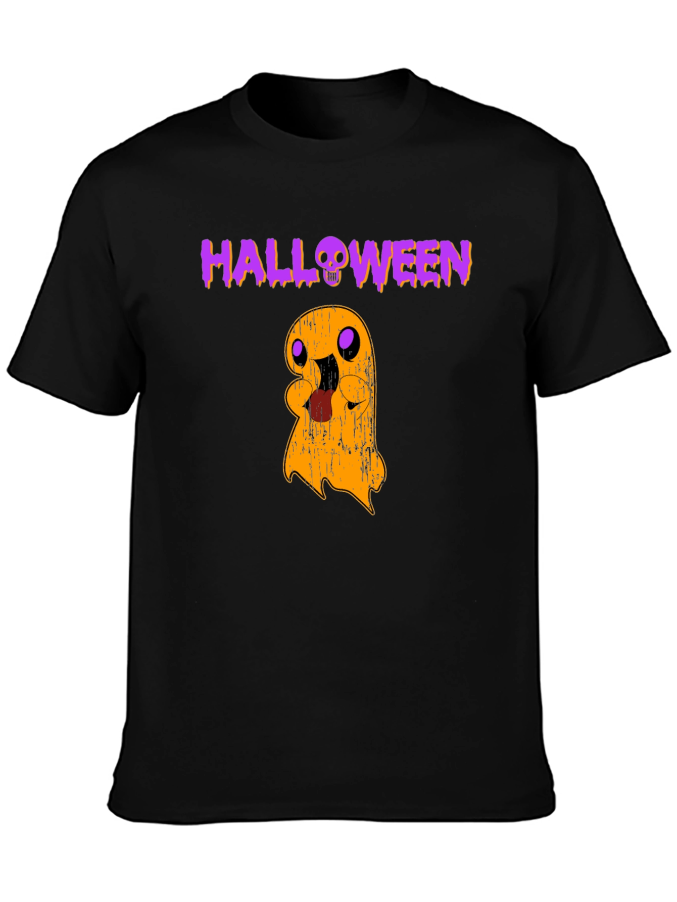 Halloween Ghost Graphic Tee - Spooky Season Shirt
