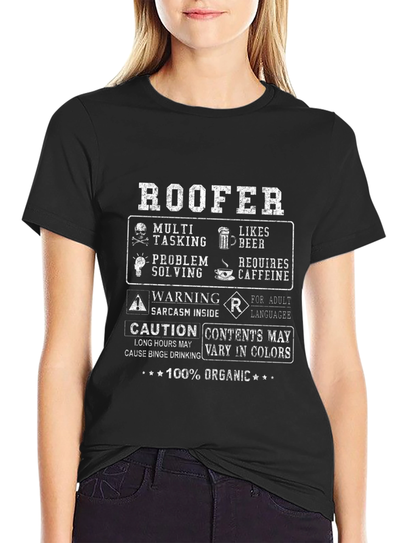 Roofer Funny T-Shirt - 100% Organic