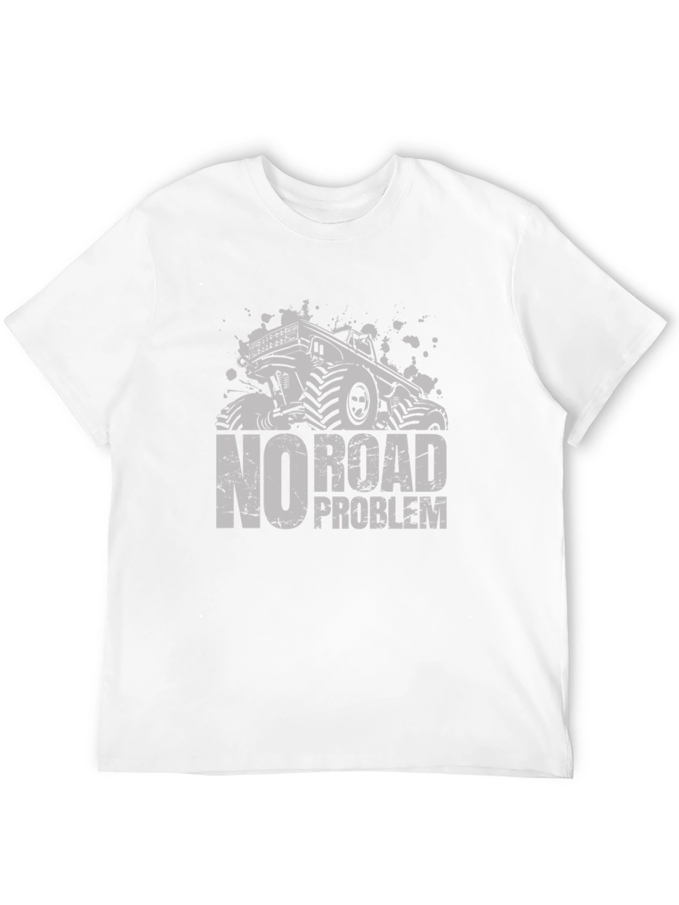 No Road Problem Monster Truck Black T-Shirt