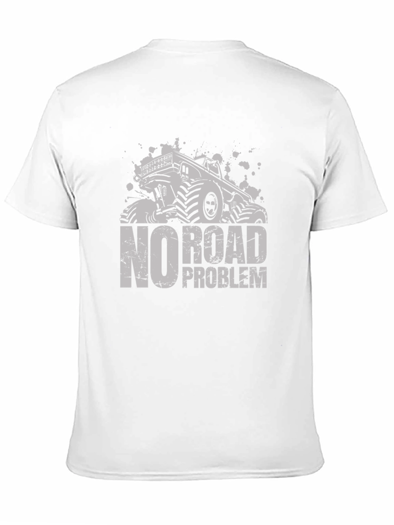 No Road Problem Monster Truck Black T-Shirt
