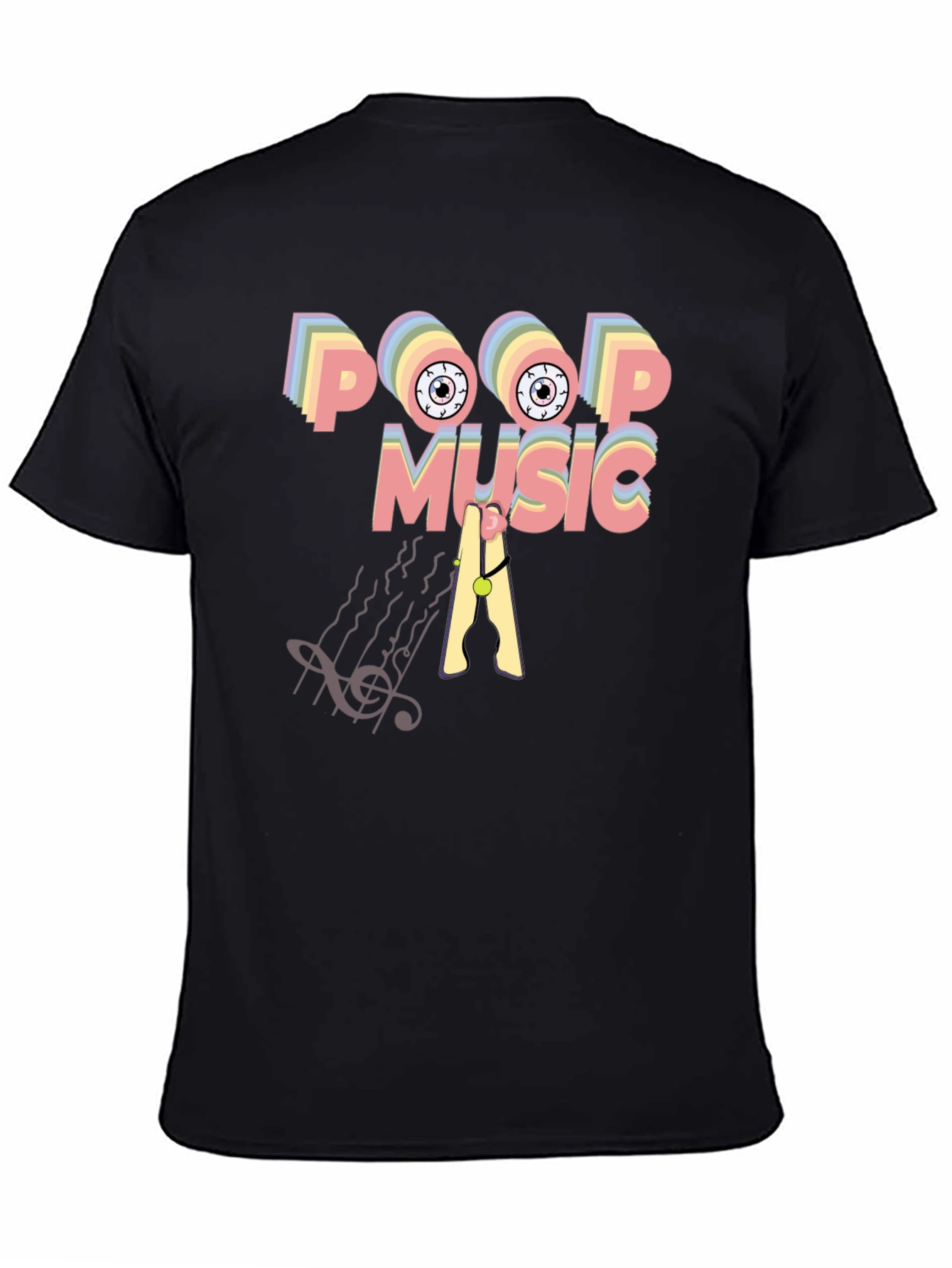 Poop Music Graphic T-Shirt