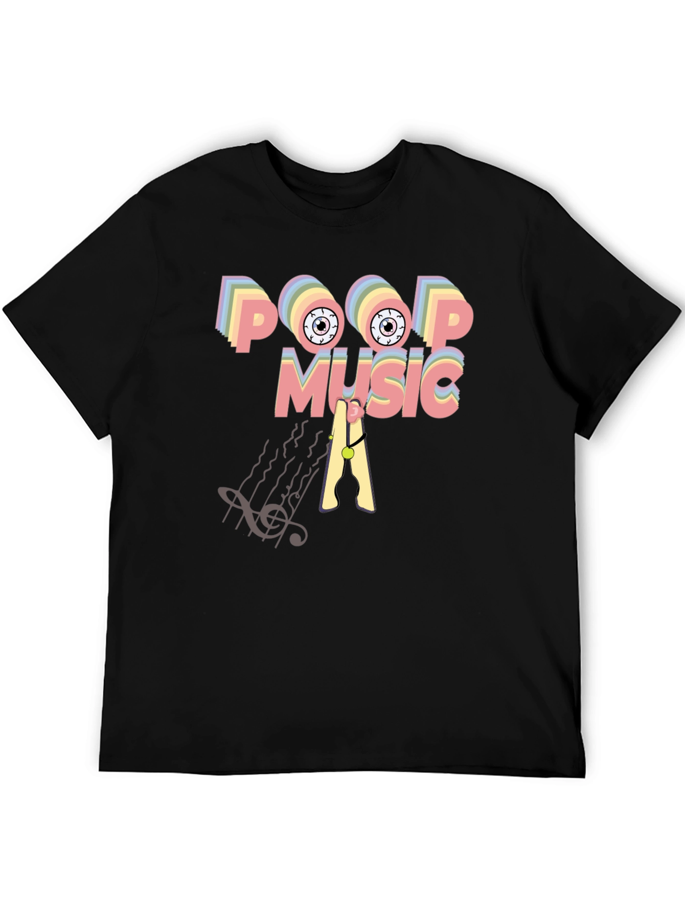 Poop Music Graphic T-Shirt