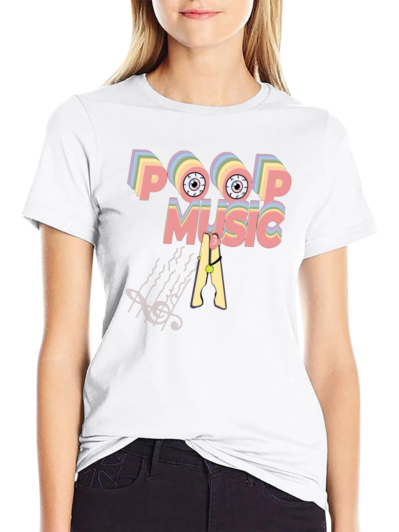 Poop Music Graphic T-Shirt