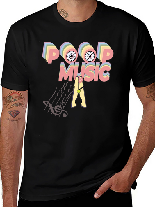 Poop Music Graphic T-Shirt