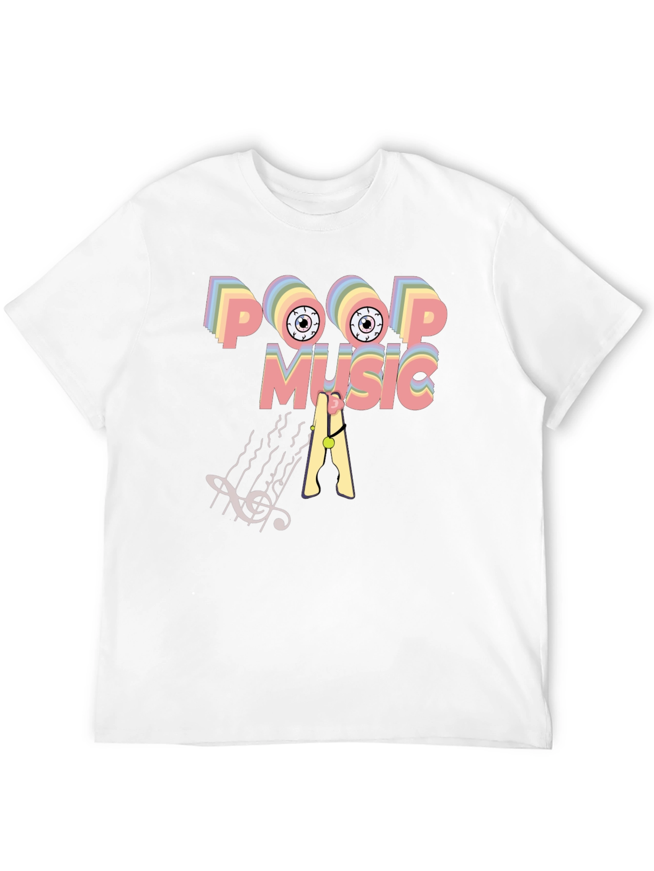 Poop Music Graphic T-Shirt