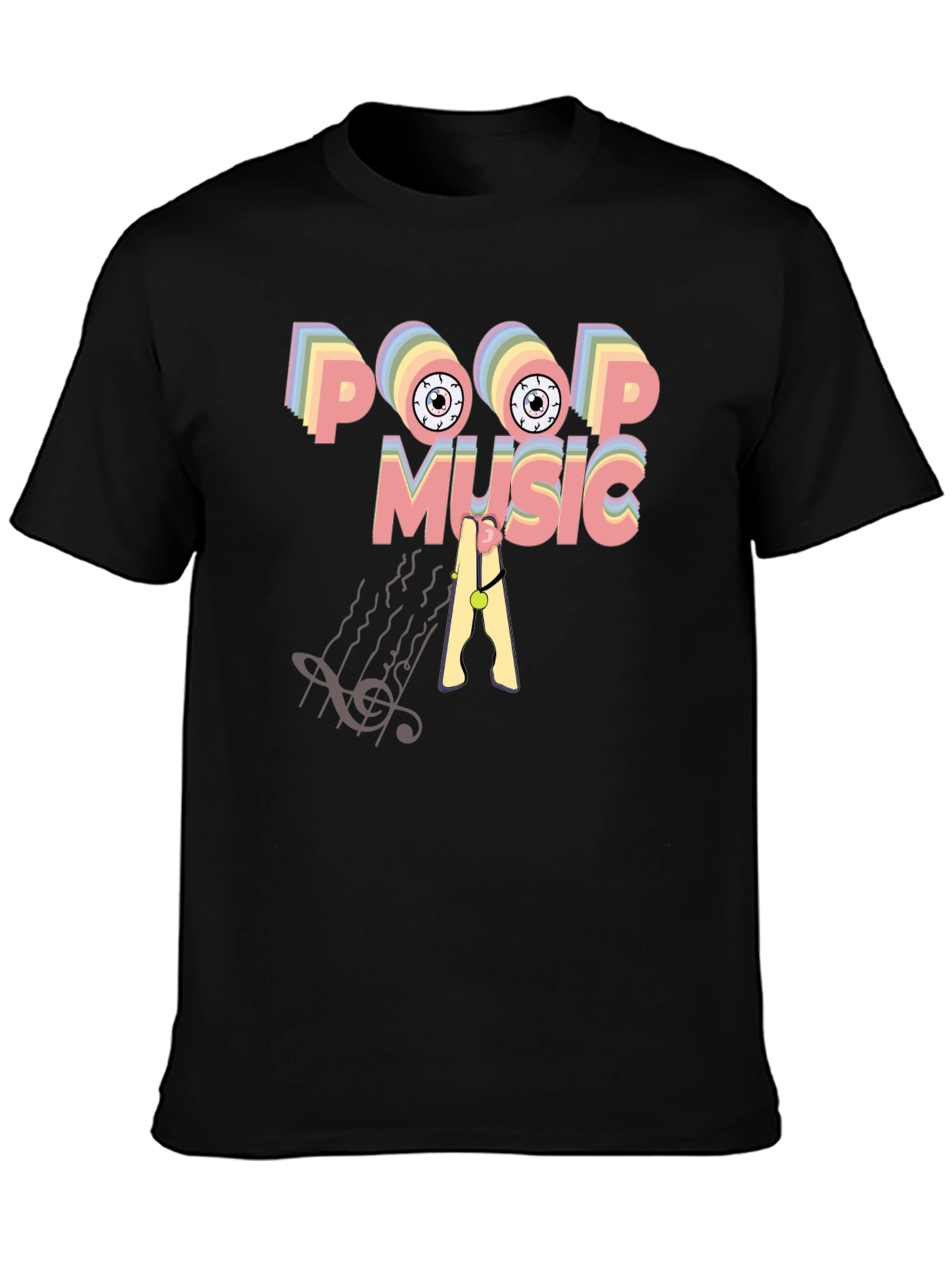 Poop Music Graphic T-Shirt