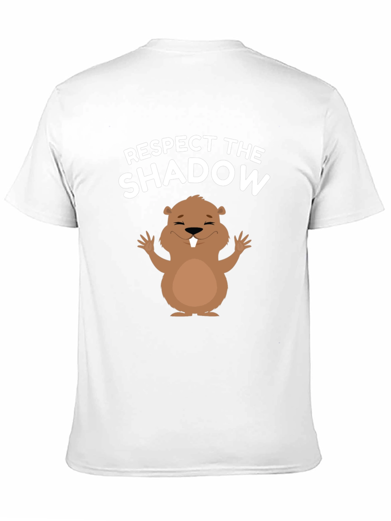 Respect the Shadow Groundhog Day Black T-Shirt